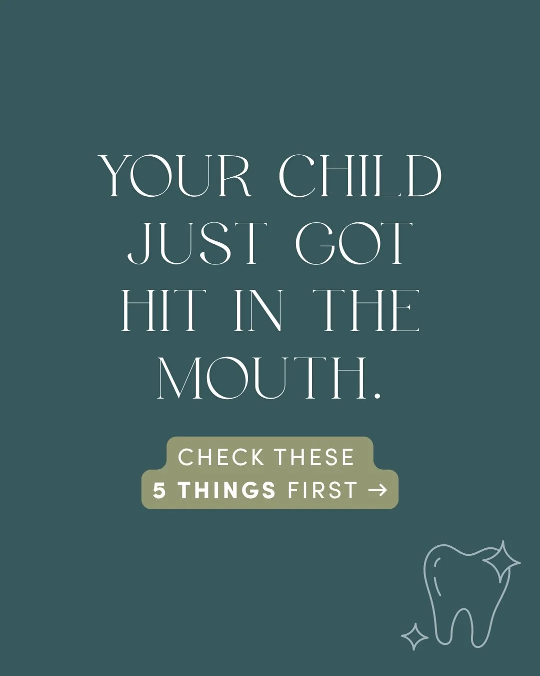 A hit to the mouth can go from &ldquo;Are you okay?!&rdquo; to &ldquo;Who do I call?&rdquo; very quickly. 😅

Knowing what to check first can help you stay calm and figure out the right next step.

Save this one for the sidelines, the playground, or 