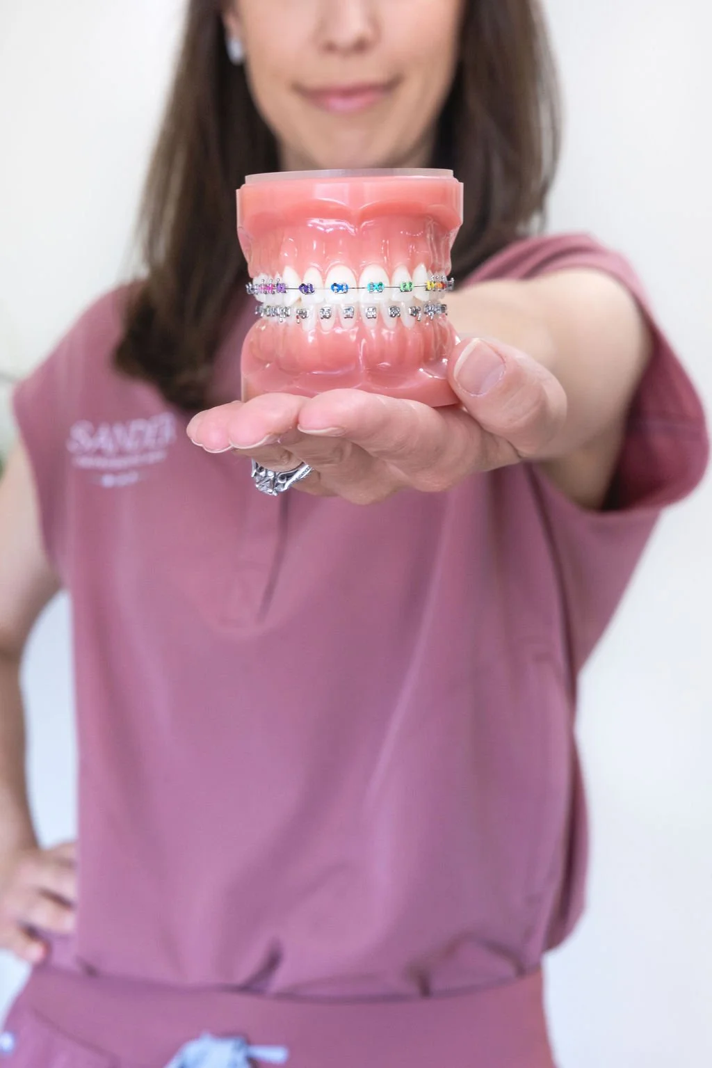 Child receiving an orthodontic evaluation at Sander Orthodontic Arts in Wichita and Andover Kansas