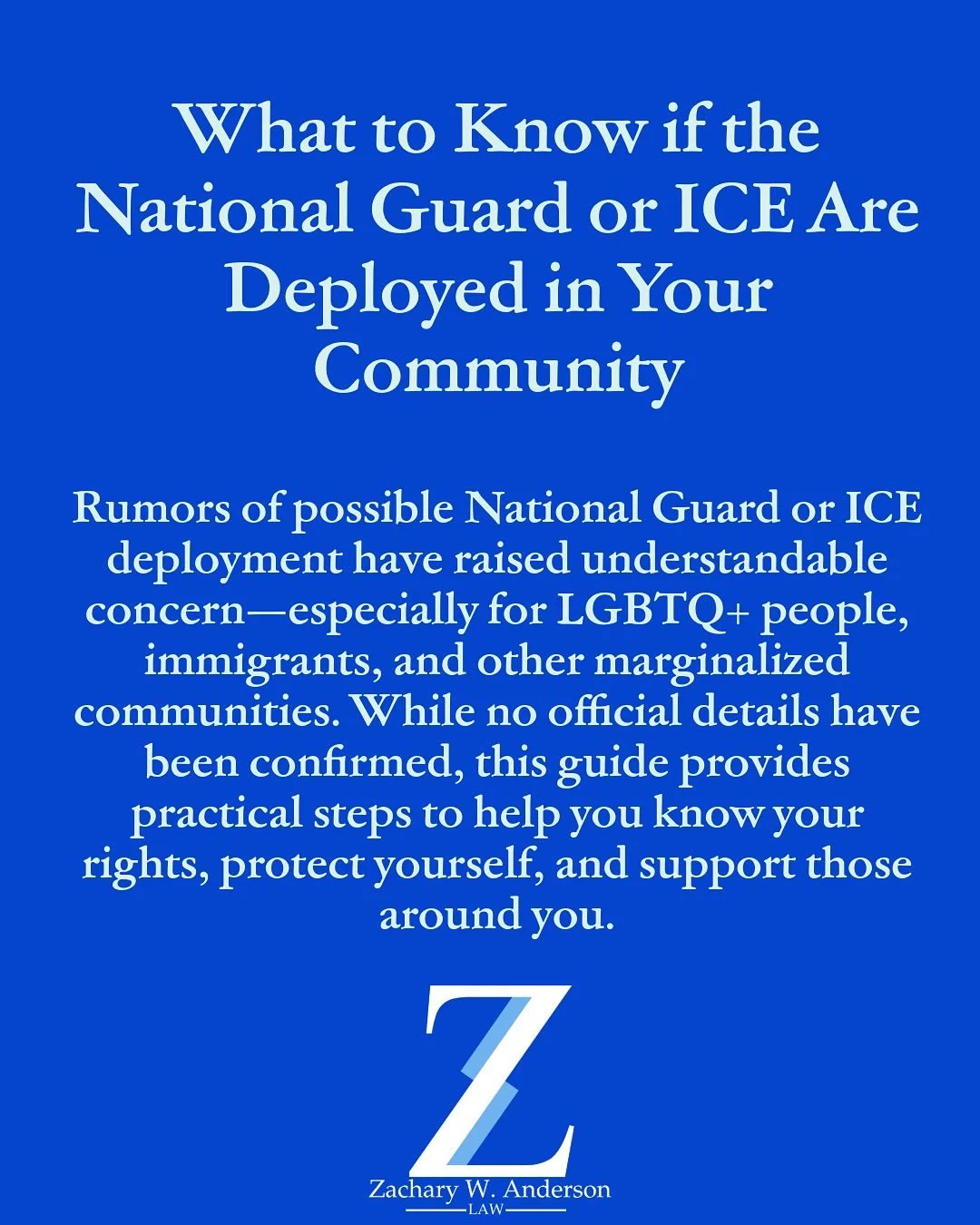 With rumors of ICE and National Guard deployments, it’s more important than ever to know your rights. 🏳️‍🌈✊ This guide offers practical steps to stay safe, protect vulnerable community members, and support each other. Knowledge is power&m