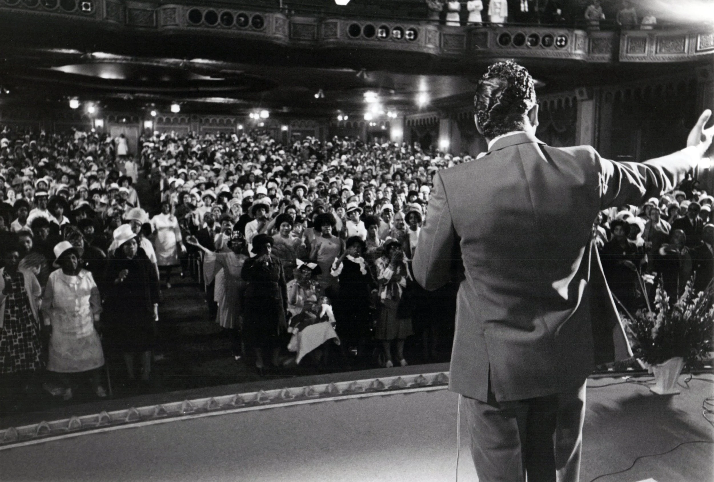 Photo of Rev. Ike Delivering a Sermon In New York.
