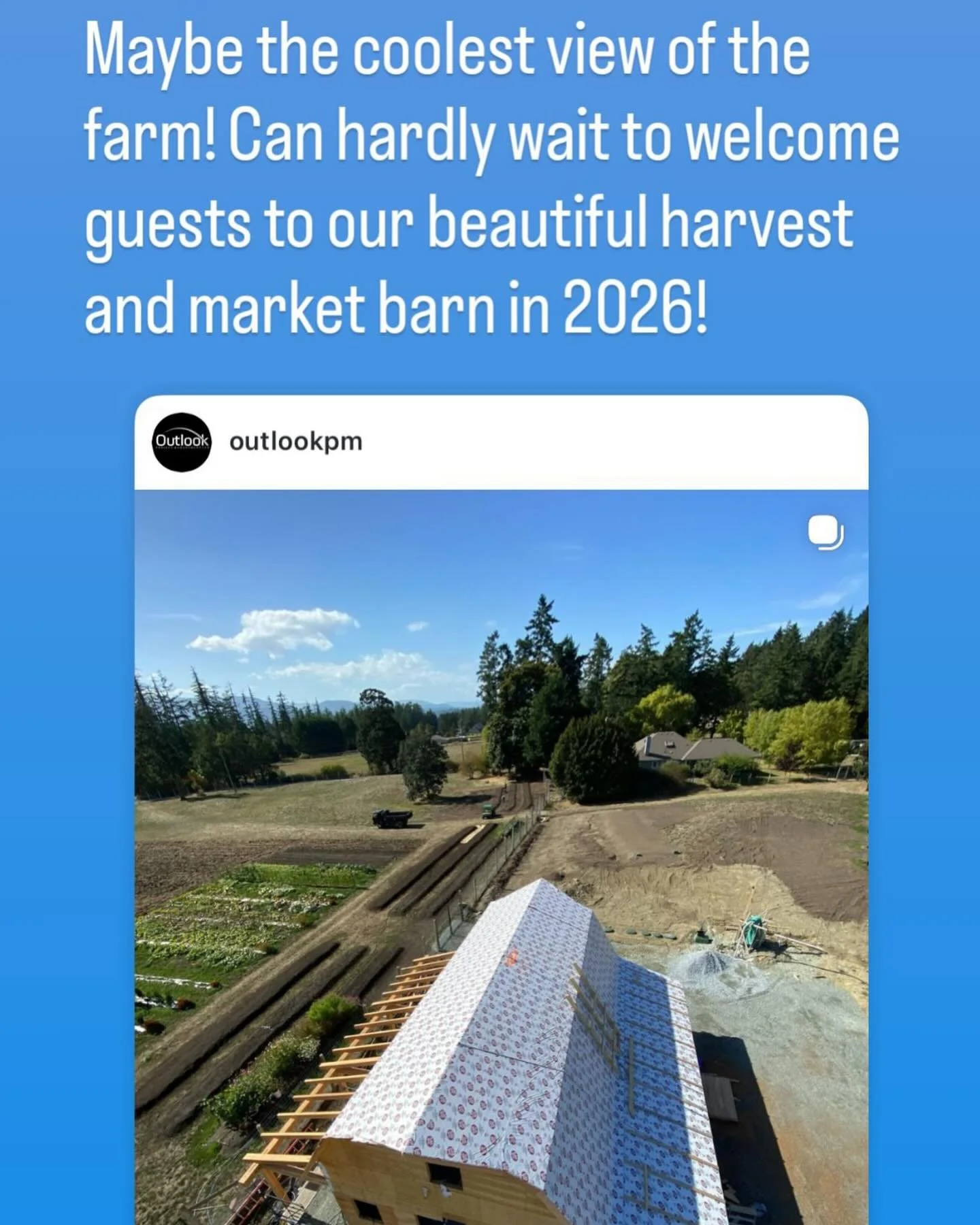 @outlookpm doing a great job building the most incredible barn 😍