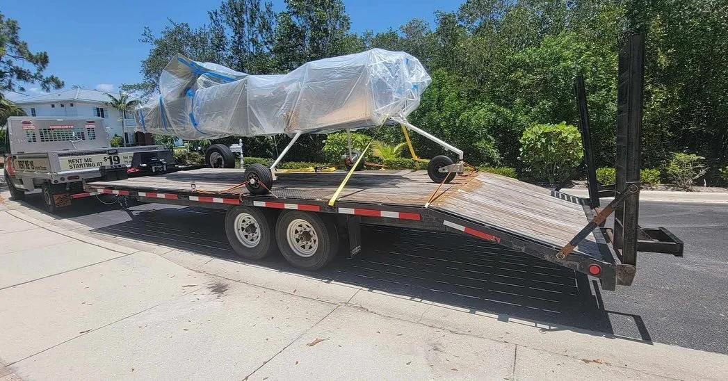 Customer hauling a plane!

Call or Text us to schedule your rental! 
239 365 9898 

#capcoral #capecoralfl #cartrailer #carhauler #deckovertrailer #rental #rentals #sales #swfl #swflrental #enclosed #enclosedtrailer