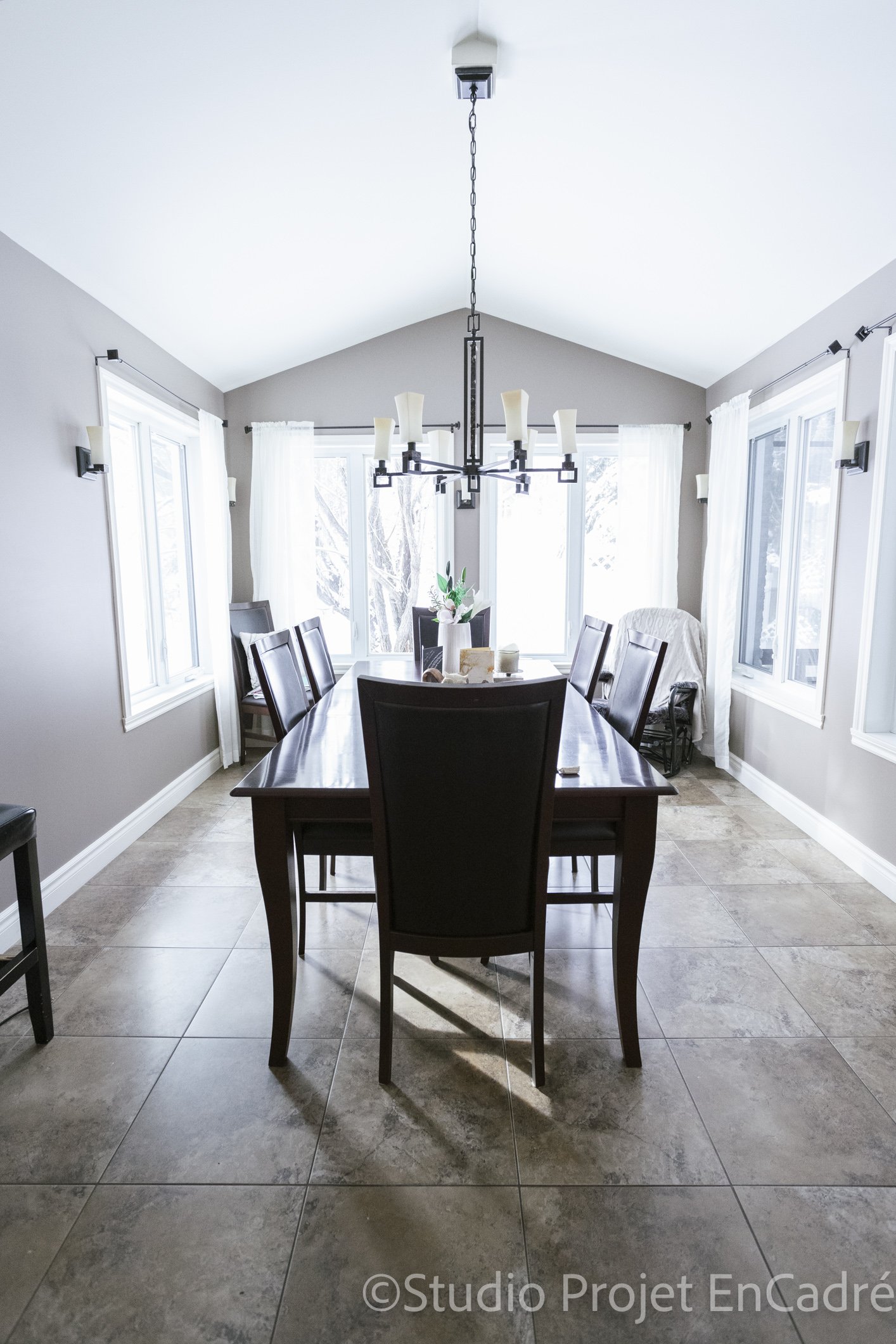 Photo immobilière; salle à manger d'une maison à Québec