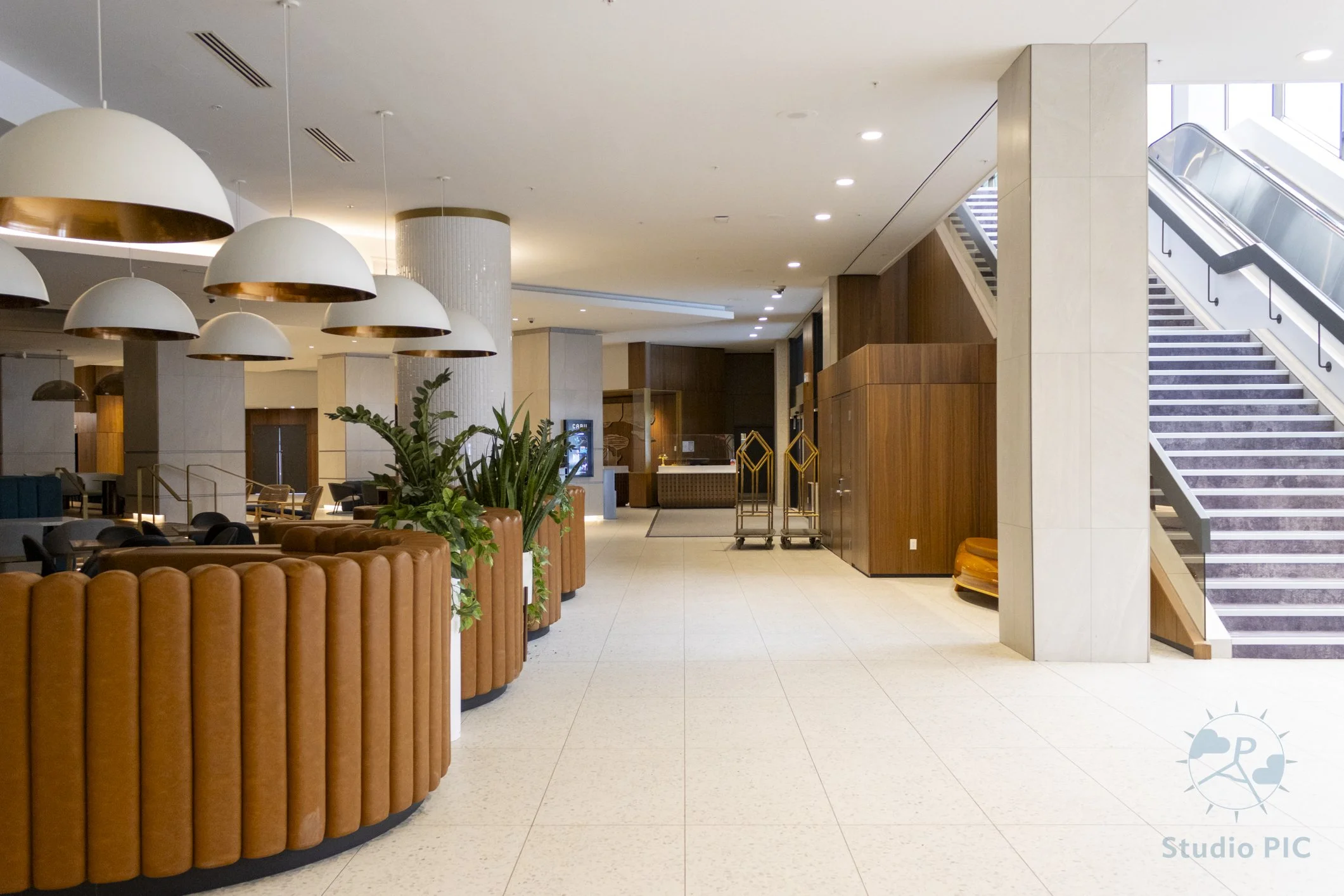 Photo immobilière; intérieur d'un espace public d'un hôtel à Québec