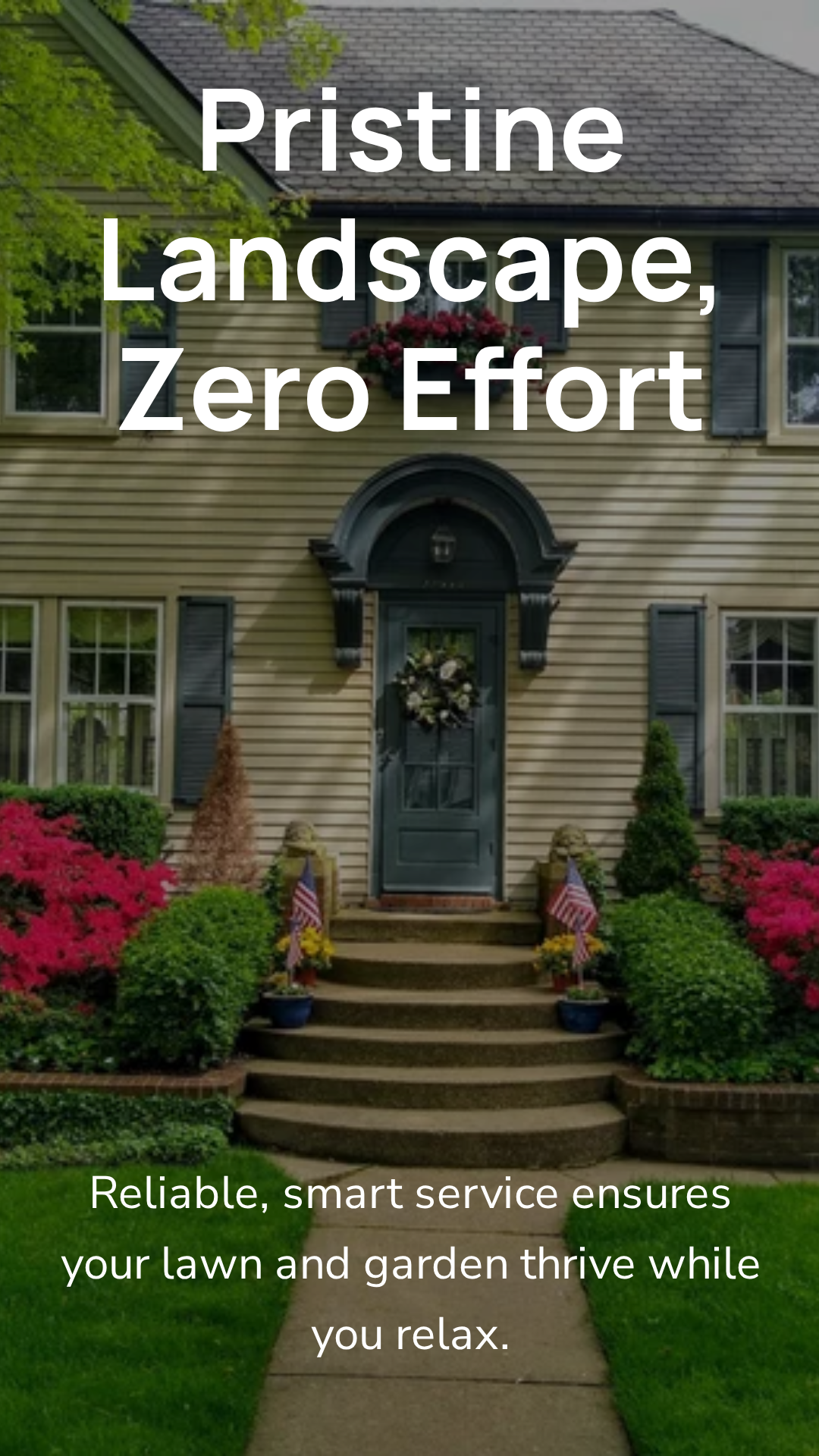 A Denver home with lush landscape because the irrigation system