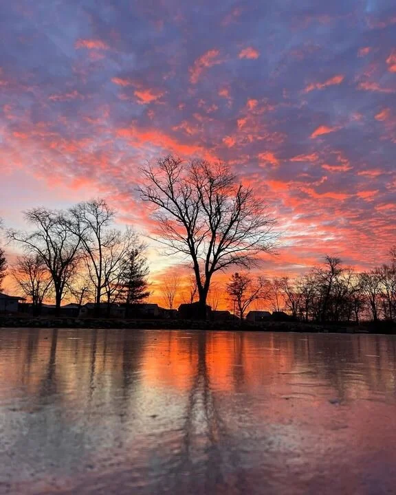Frozen Pond Sunrise