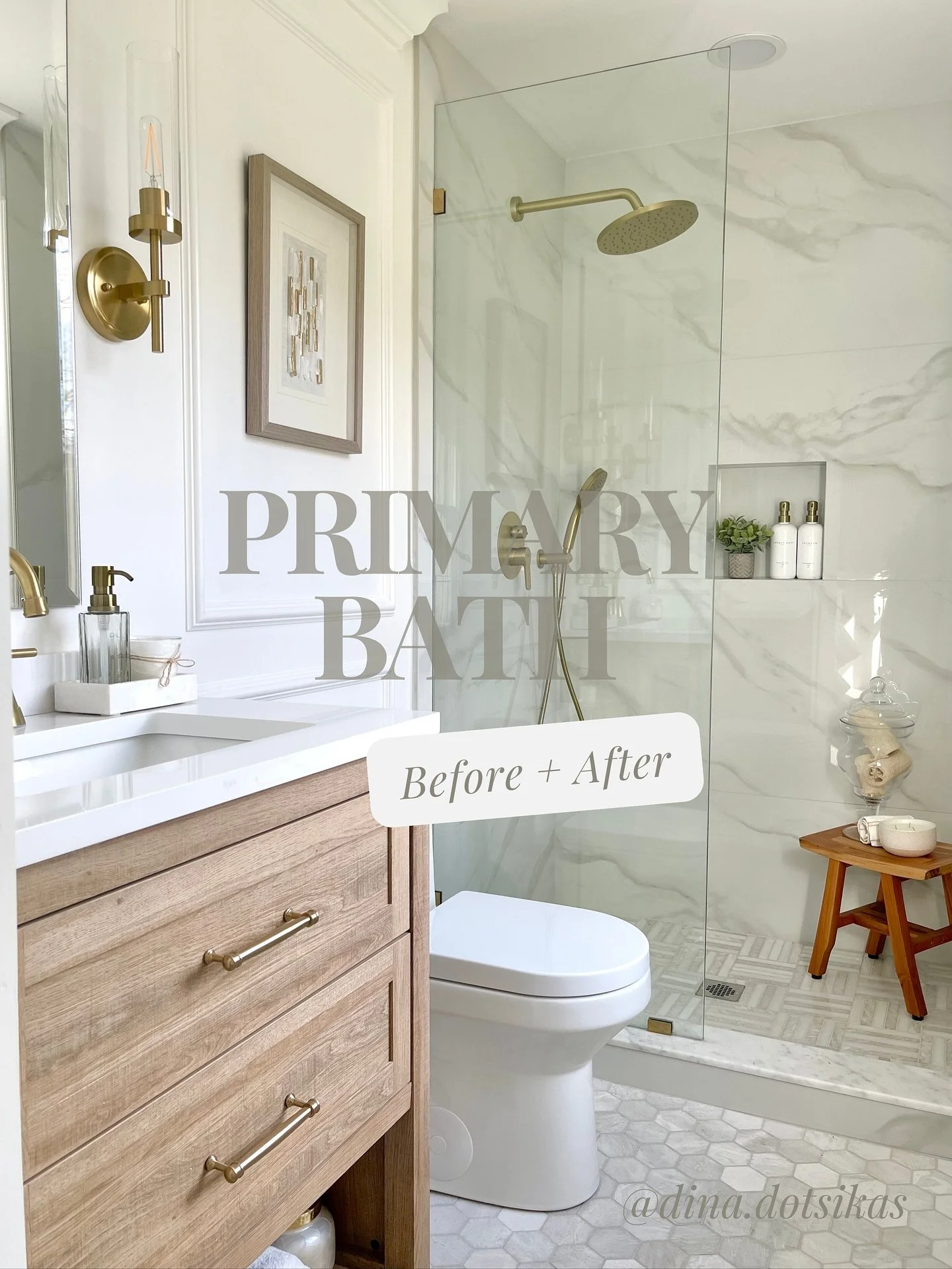 Mini but mighty ✨
Same footprint &mdash; completely reimagined with layered lighting and intentional materials that change everything.

Comment DETAILS and I&rsquo;ll DM you sources + links 💫

Save for your remodel 📍
Follow for more classic + timel