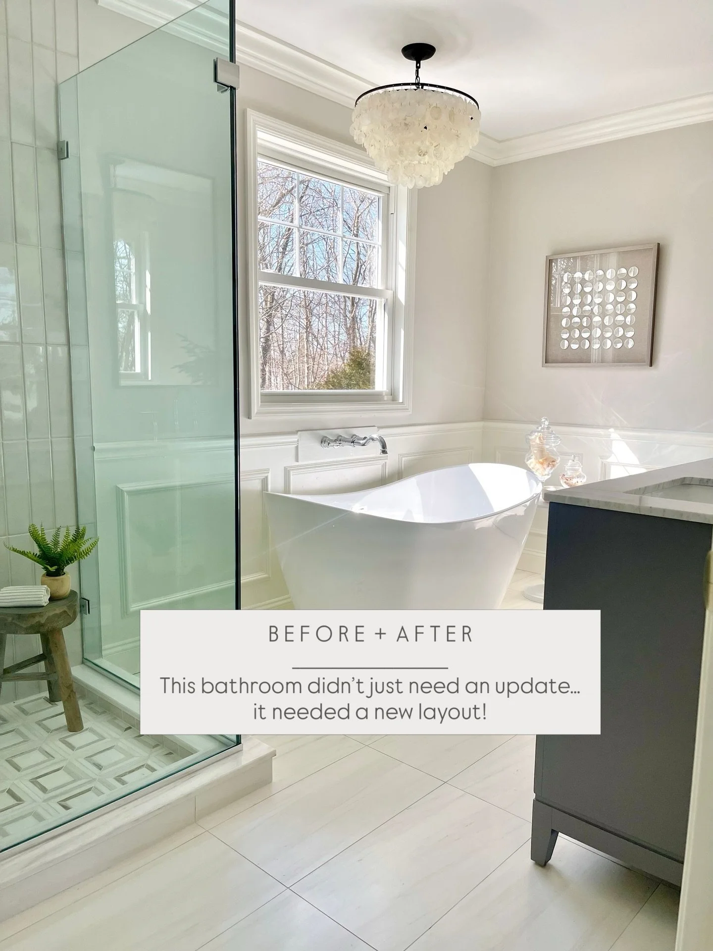 This bathroom didn&rsquo;t just need better finishes &mdash;
it needed a better layout and in my opinion&hellip; a soaking tub! 🛁

At first glance, it felt small, tight, and outdated&mdash;but the bigger issue was how the space was being used.

The 