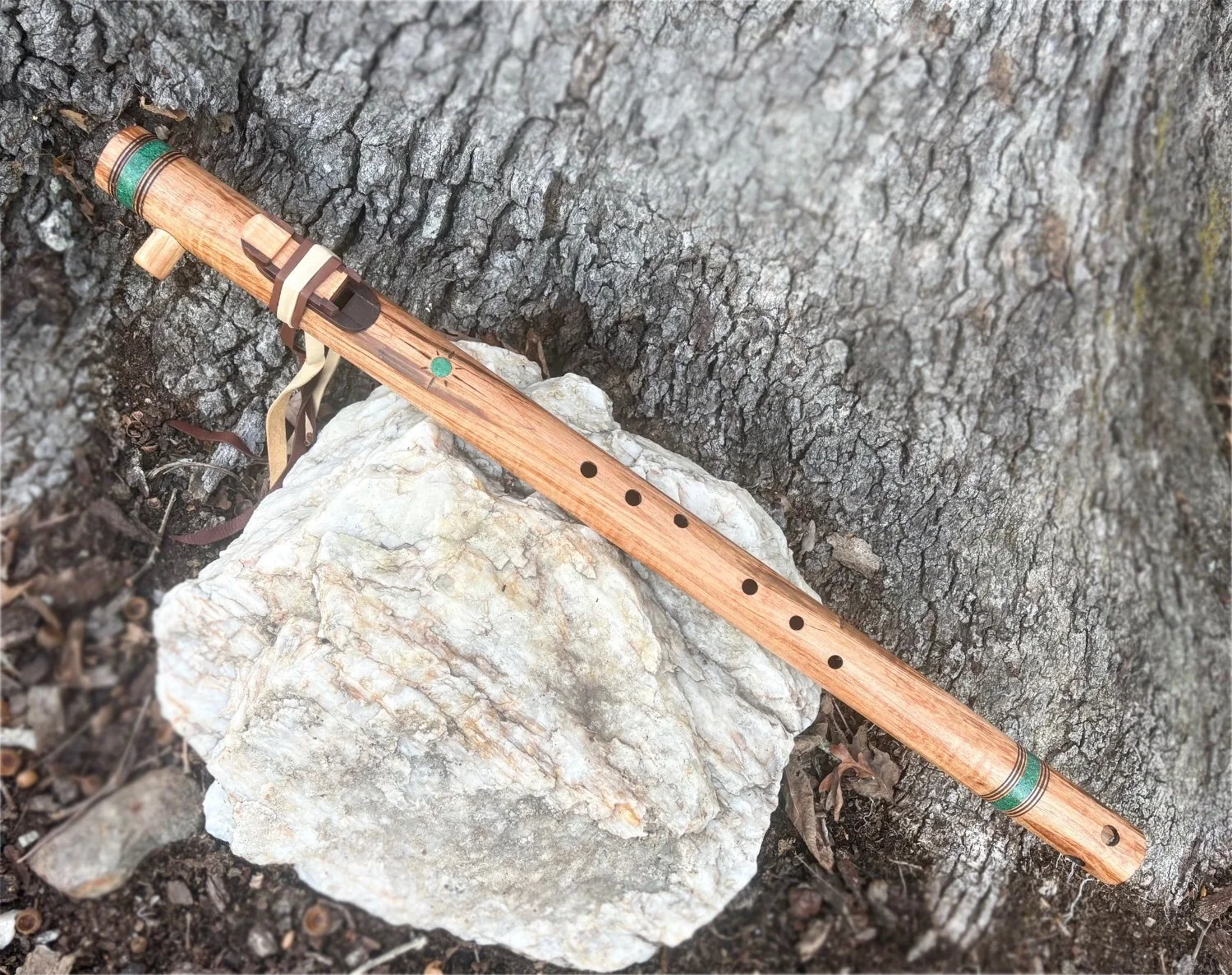 Curly Spalted Maple Key of A#m Native American Style Flute