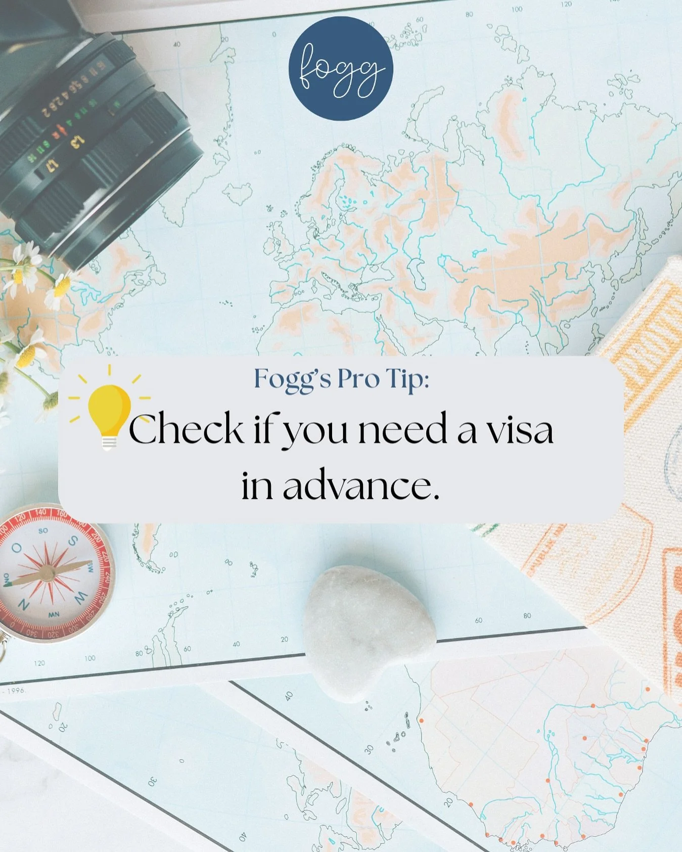 🛂 Don&rsquo;t get stuck at the airport because of a missed visa!

Whether it&rsquo;s an easy eVisa or a full-on embassy visit, some countries require more prep than others. Check visa requirements early and plan with confidence.
✨ With FoggApp, you 