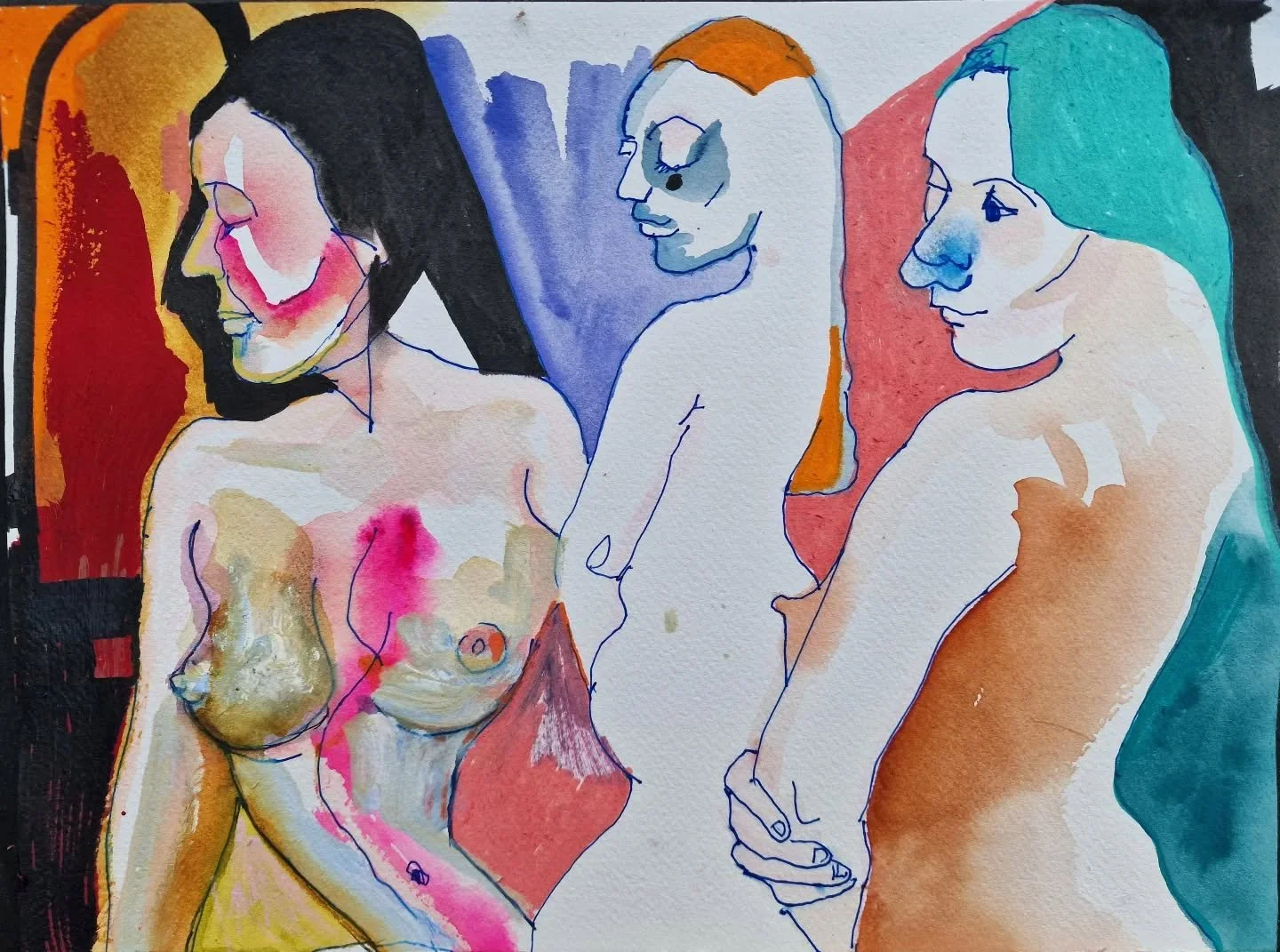 #sunnawathen#lifemodel#lifedrawing#sketchdaily#artistsofmallorca#artclass