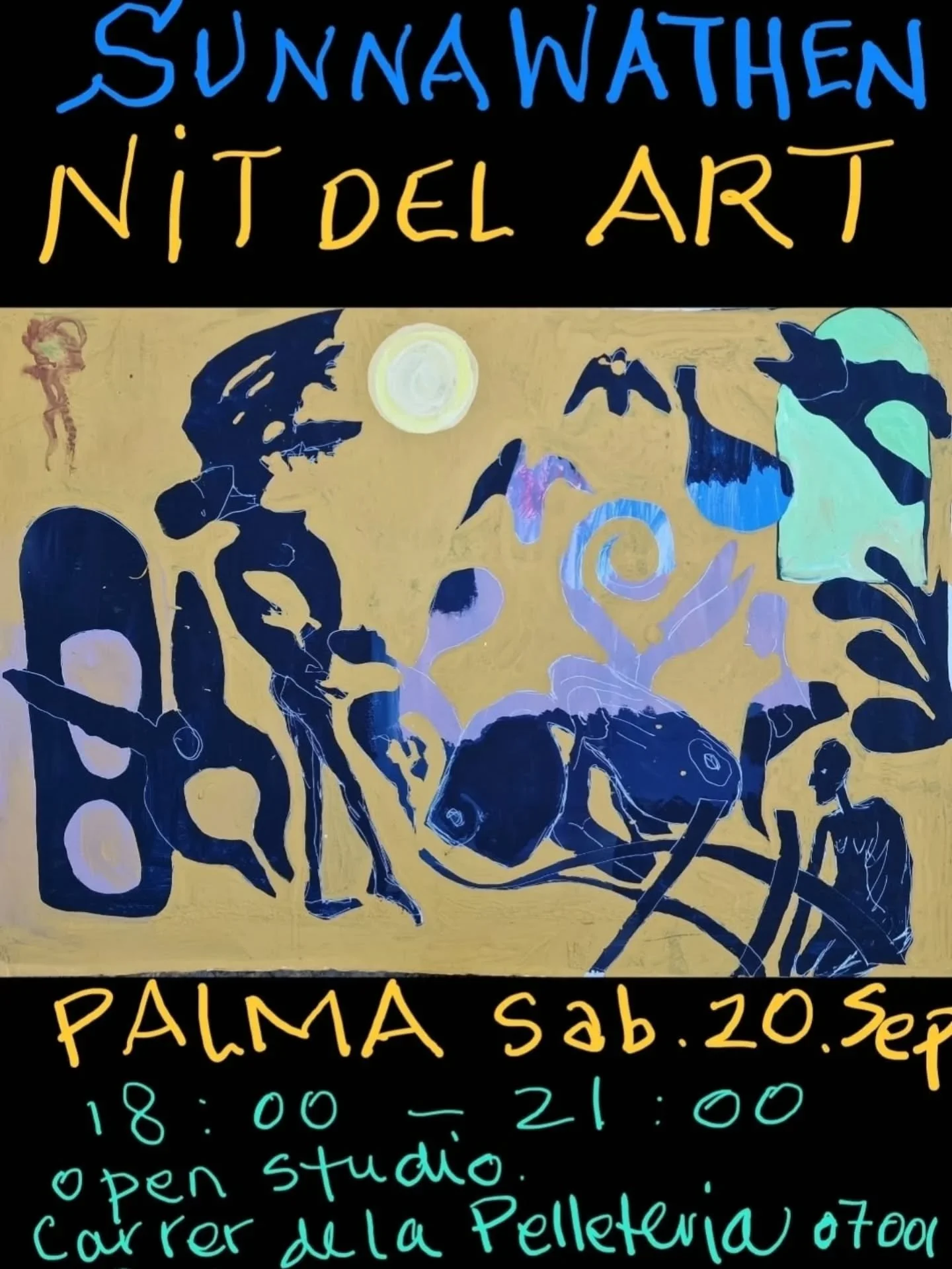 5, carrer de la Pelleteria in the old town of Palma. I'm opening my studio for Nit de l'Art this Saturday! Come by for a glass of wine and see my new work. Este Sabado mi taller estar&aacute; abierto en la Calatrava xxx