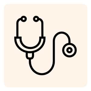Illustration of a stethoscope.