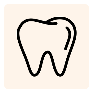 Simplified line drawing of a tooth.
