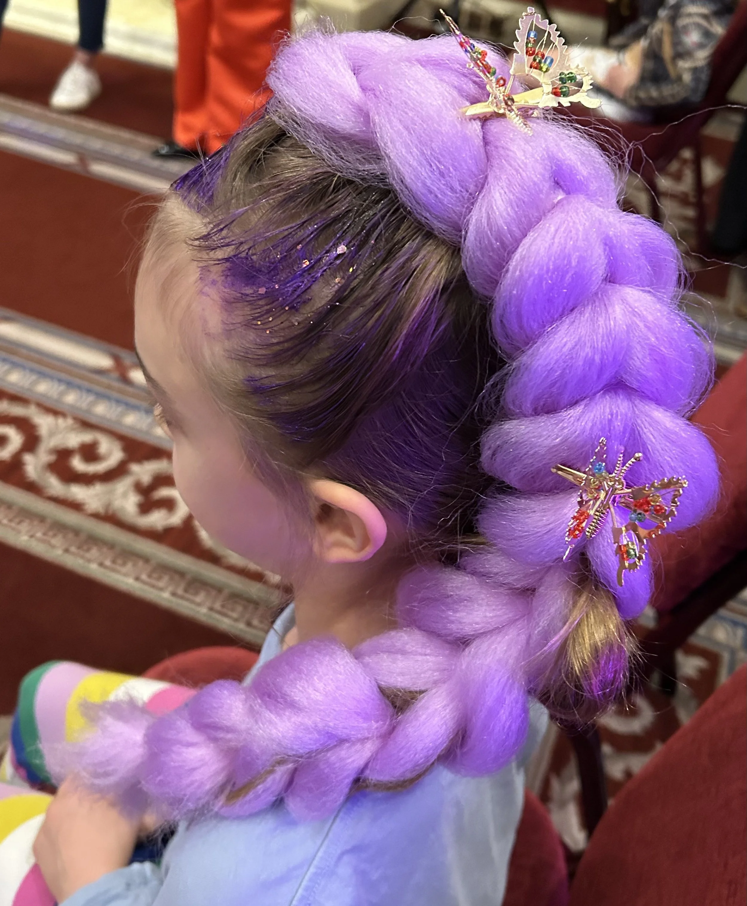 Hair styling for children at a party event in Sutton, South London