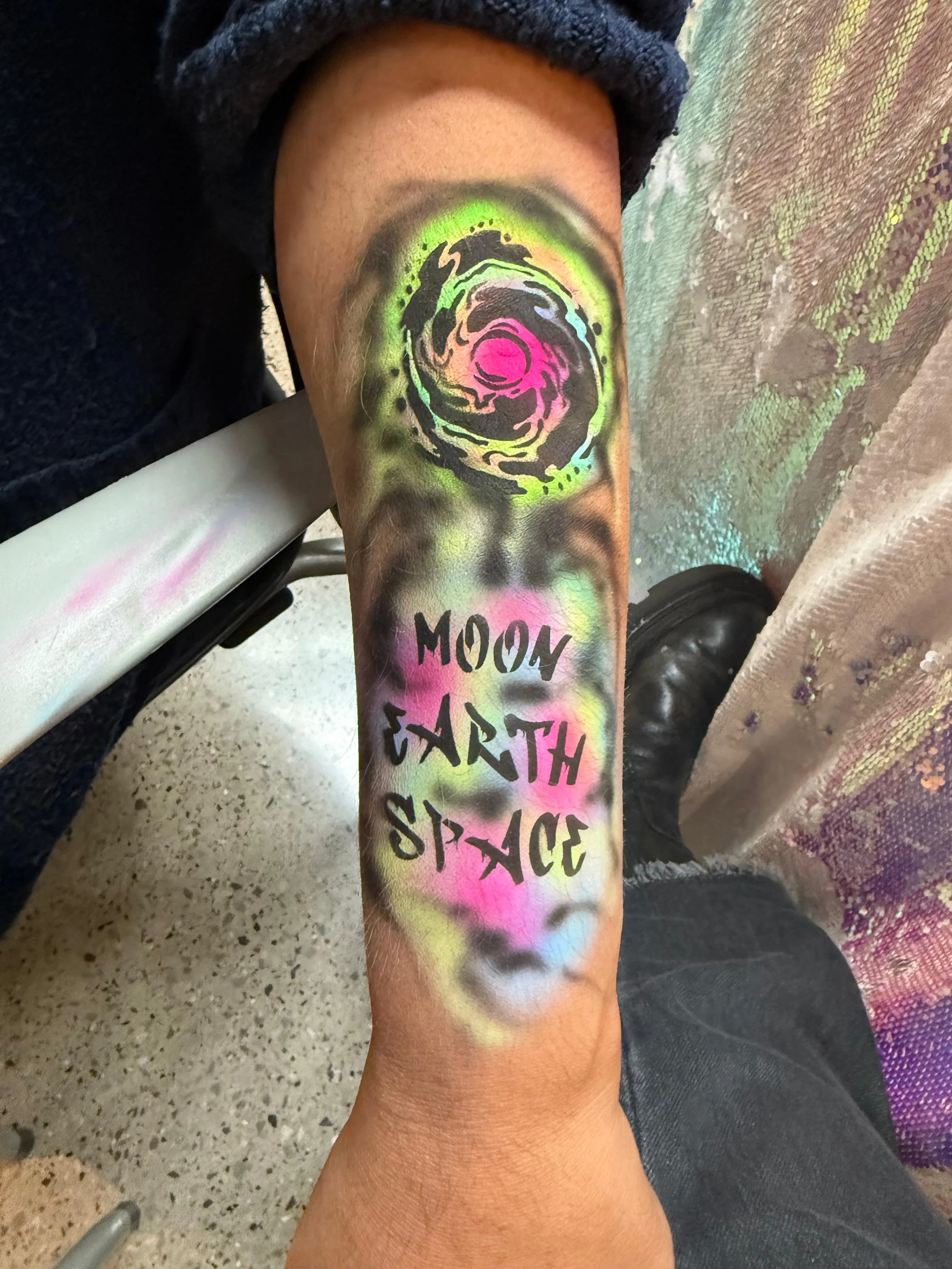 Temporary airbrush body art designs for children and adults