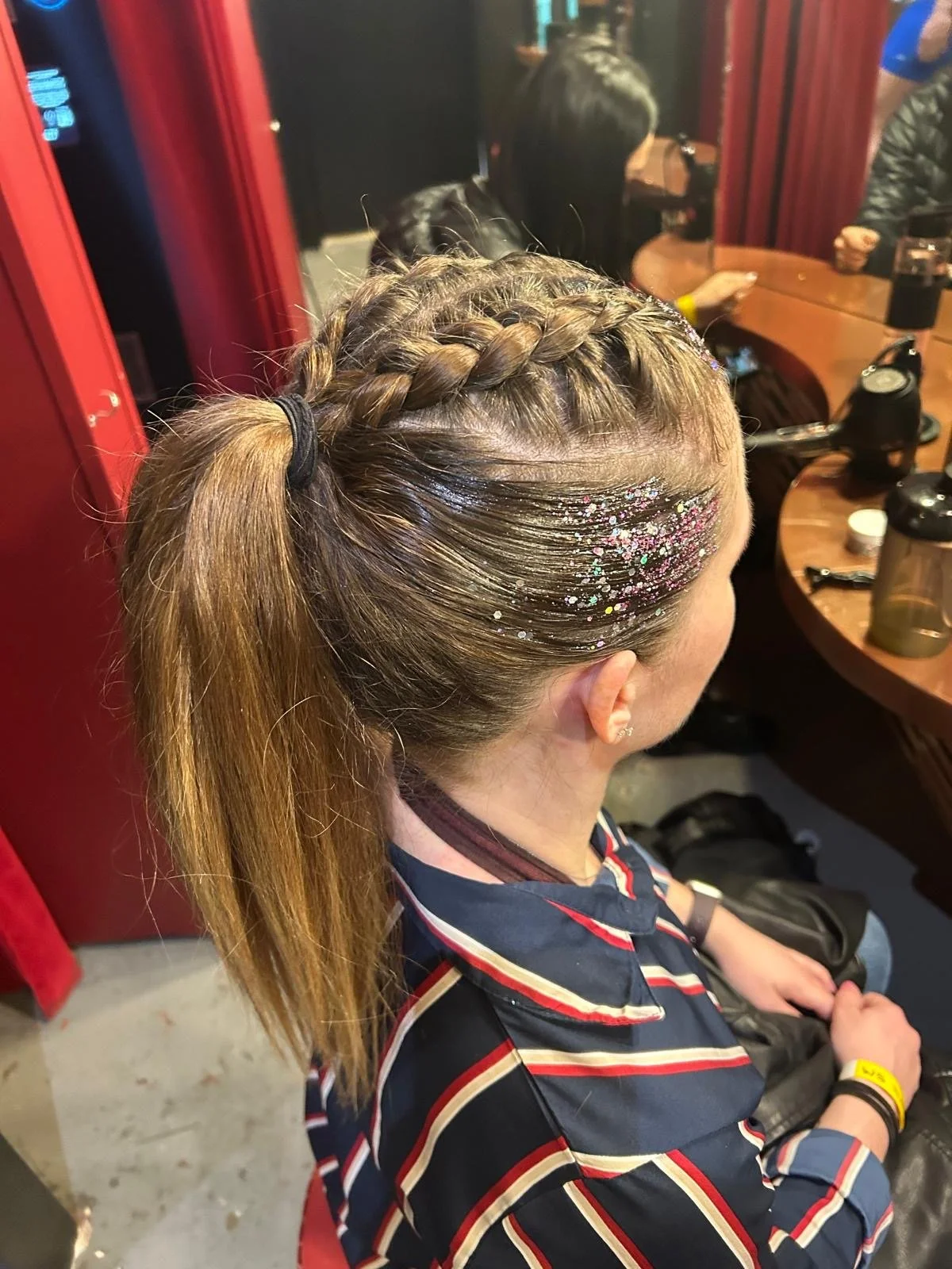 Fun, stylish adult hair styling at an event in West London