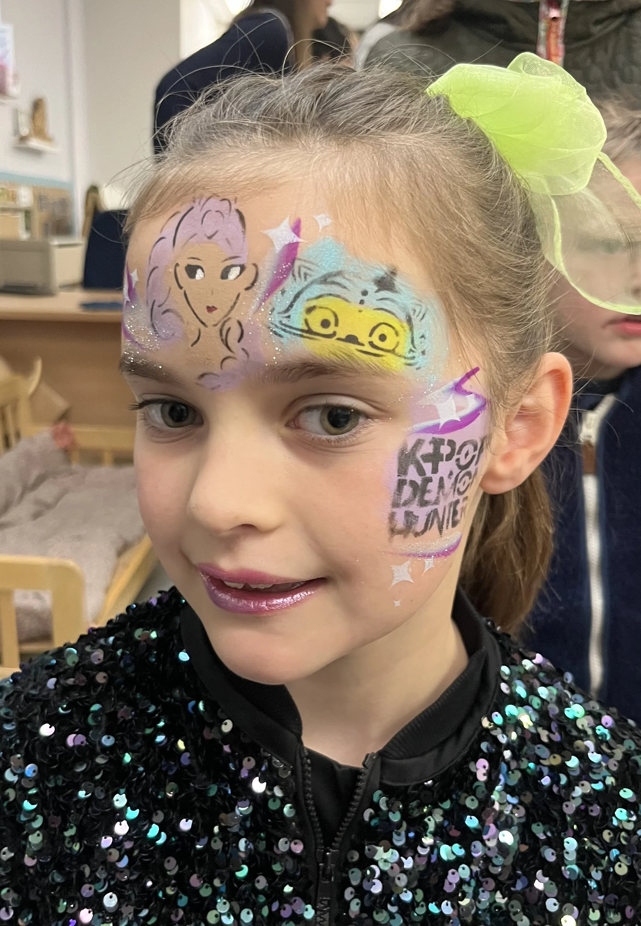 "K-Pop inspired face painting at Central London corporate event"

