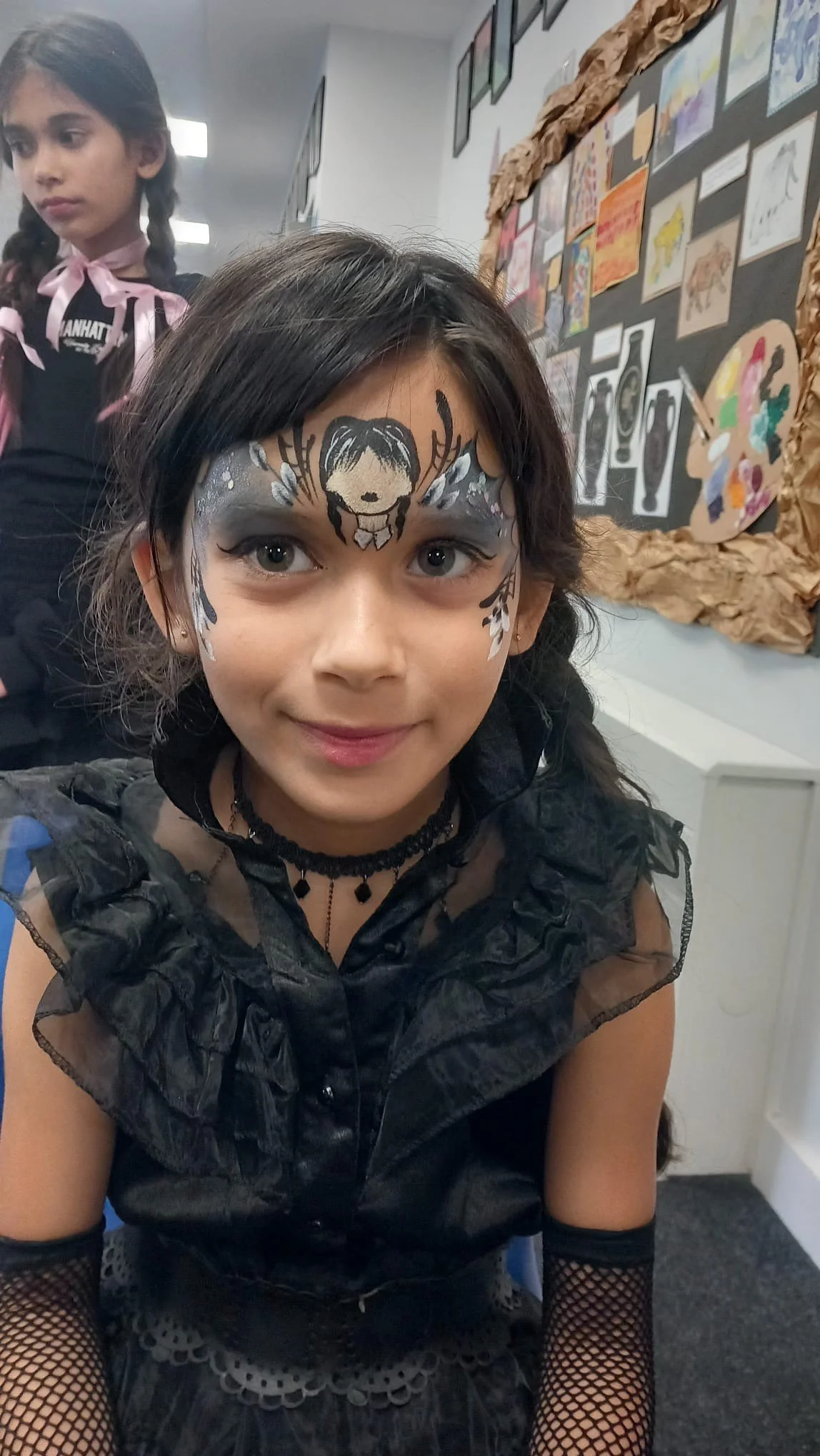Face painting for children at a birthday party in Lambeth, South London
