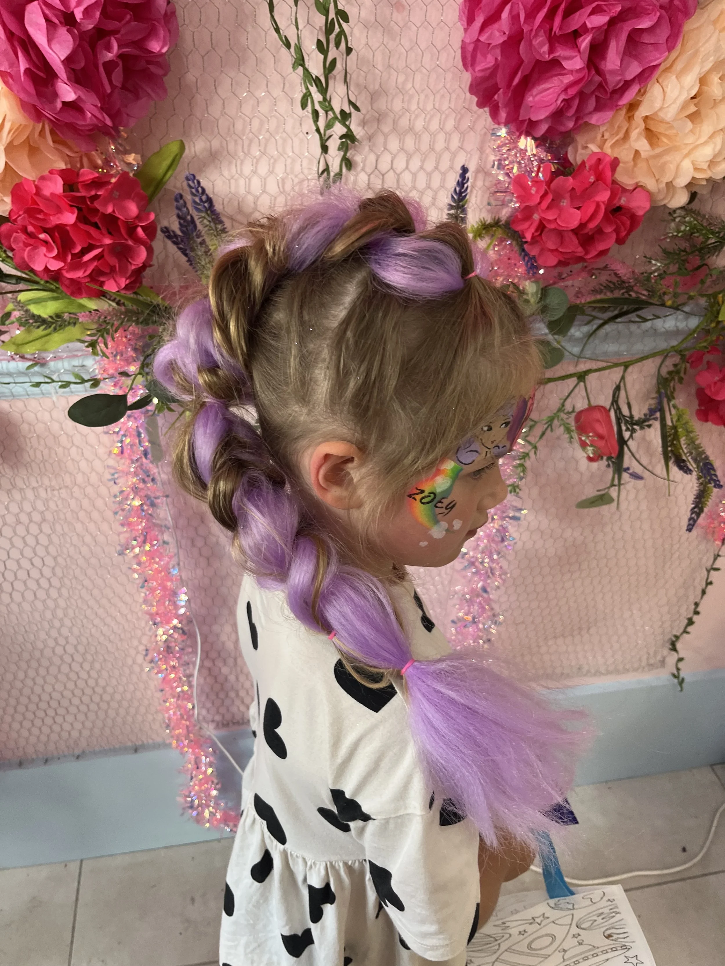 "Children’s party braid styles – festive and creative kids’ hairstyling in London