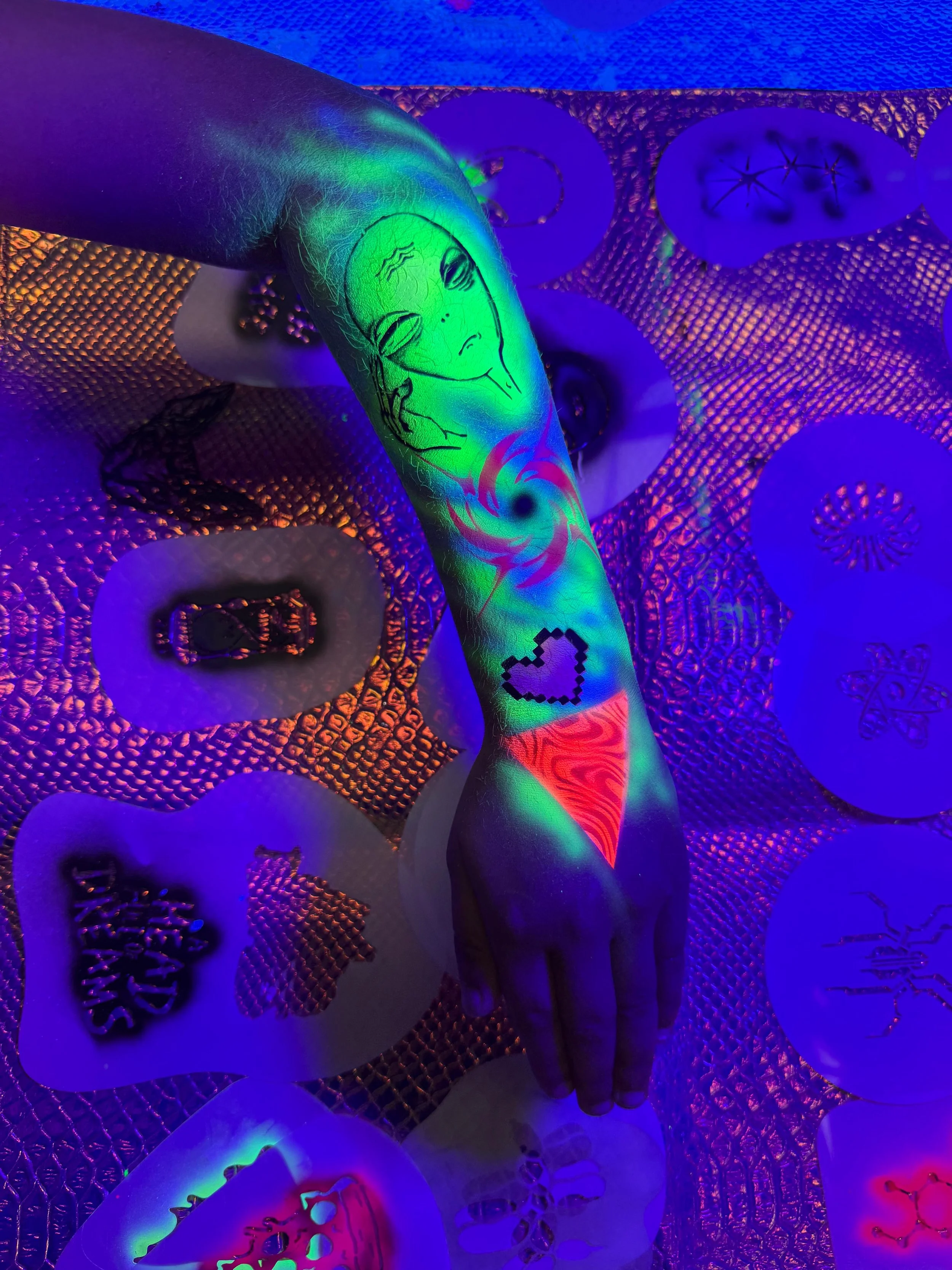 Temporary airbrush tattoos created by professional artists in London