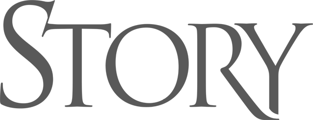The word 'STORY' written in large black letters on a white background.