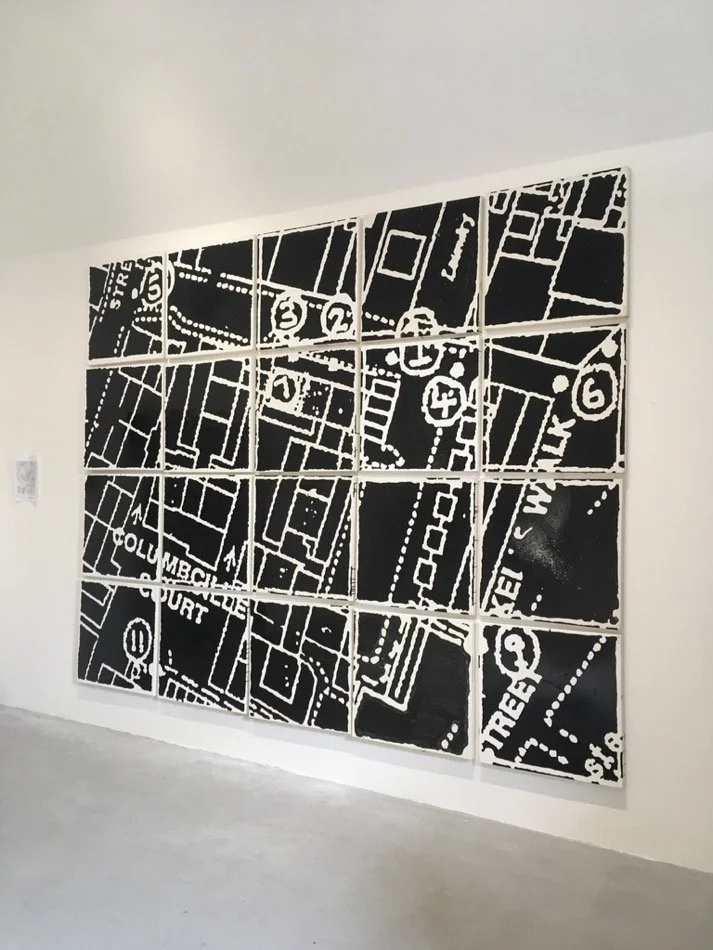 'Adjacency' 2018. Acrylic on canvas. 280cm x 280 cm