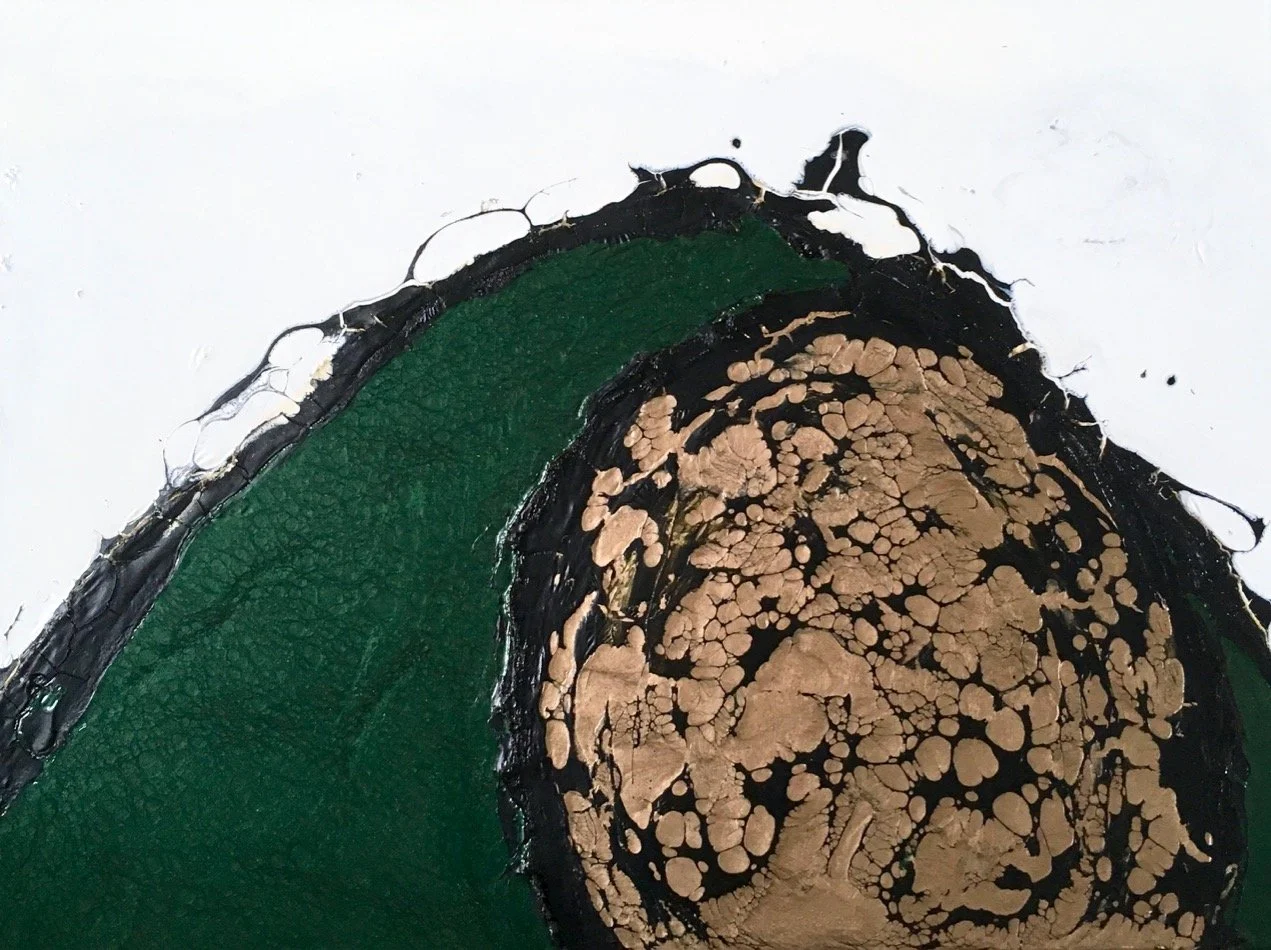 'Skutustaahreppur' 2019. Acrylic and Basalt on Canvas. 45cm x 60cm