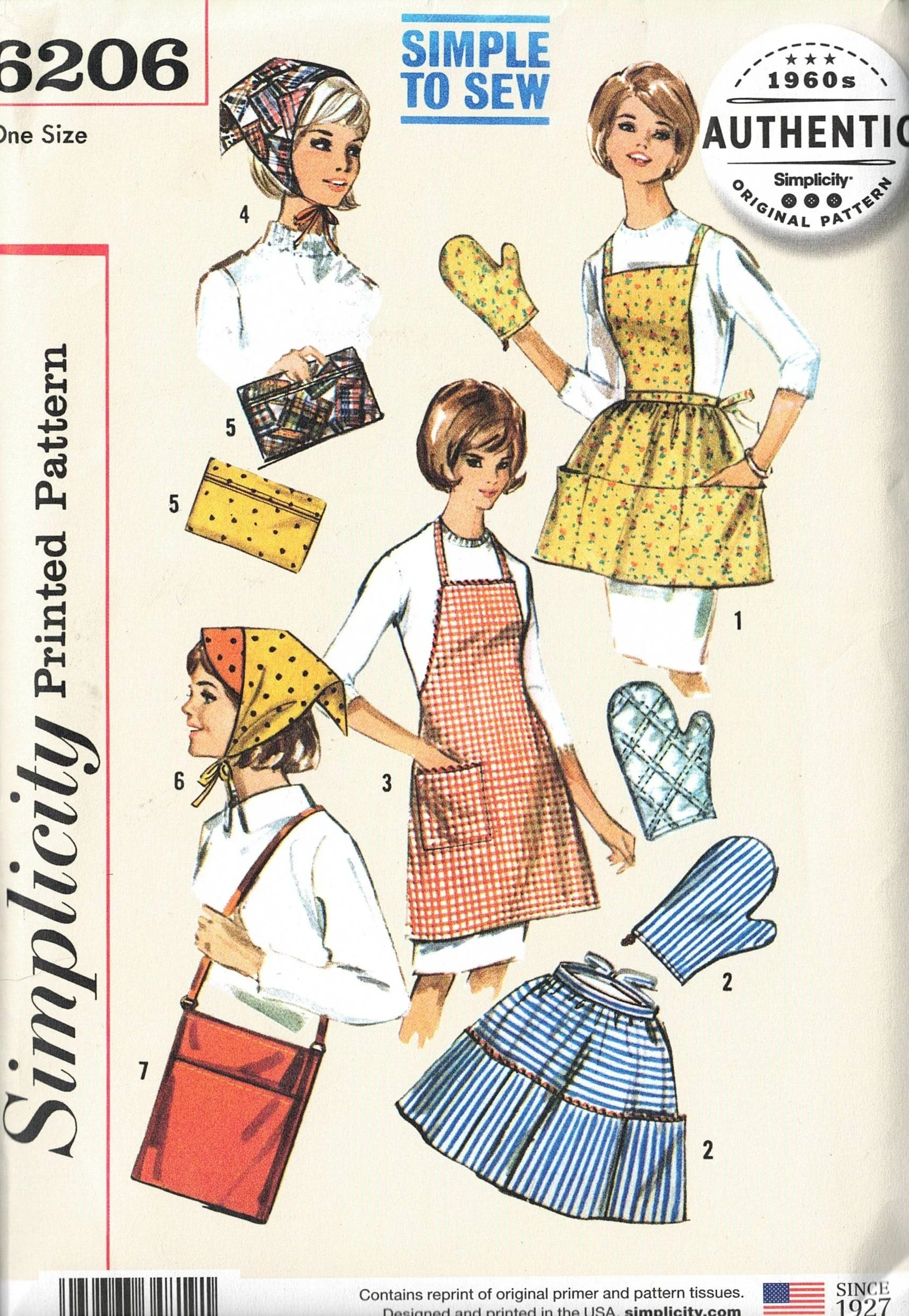 #12 Simplicity 6206 (Adult One Size) $10-35  Options: 1, 2, 3, 4, 5, 6 or 7.