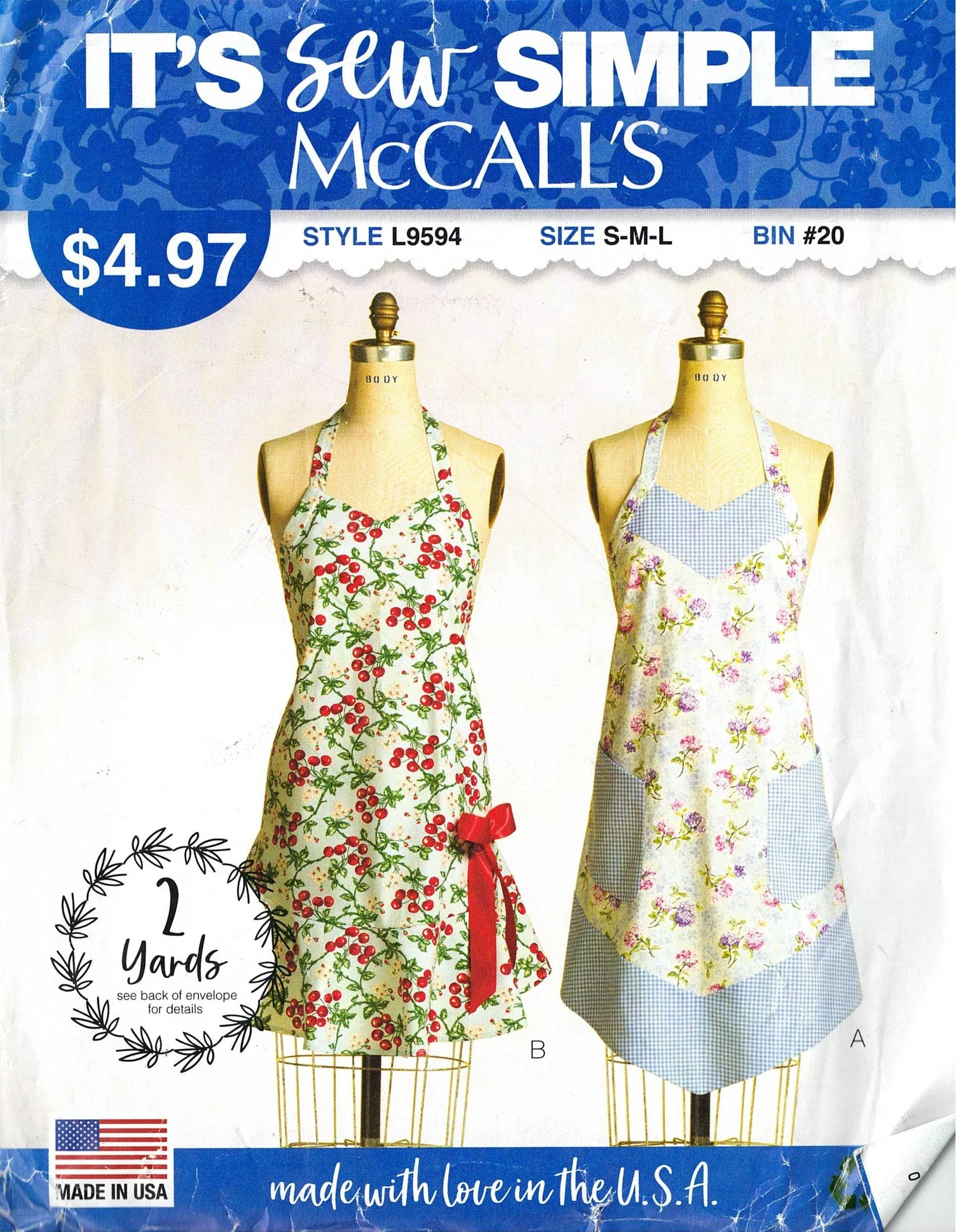 #5 McCall's L9594 (Adult Sizes Sm-Lg) $25-35 Options: A or B.