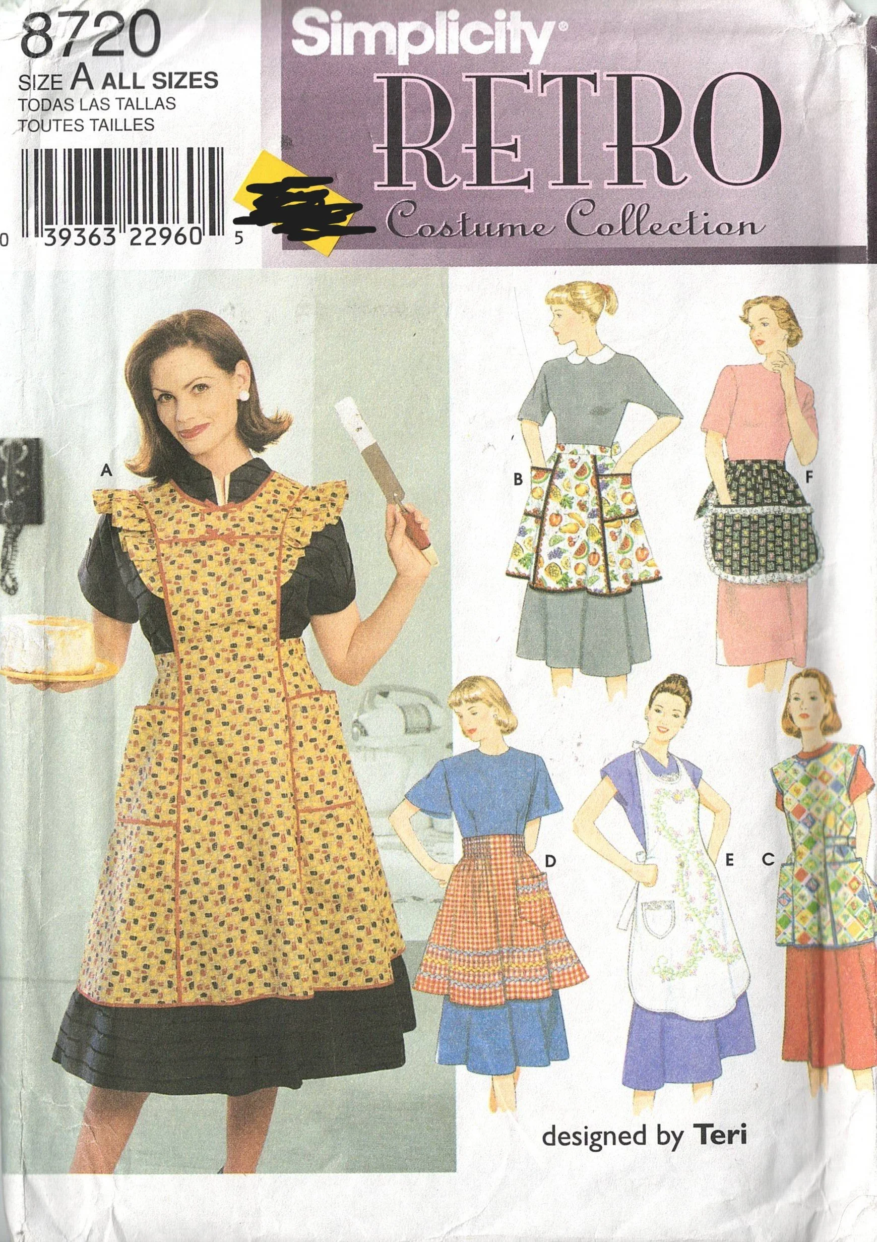 #16 Simplicity 8720 (Adult Sizes-All) $25-35. Options: A, B, C, D or E.