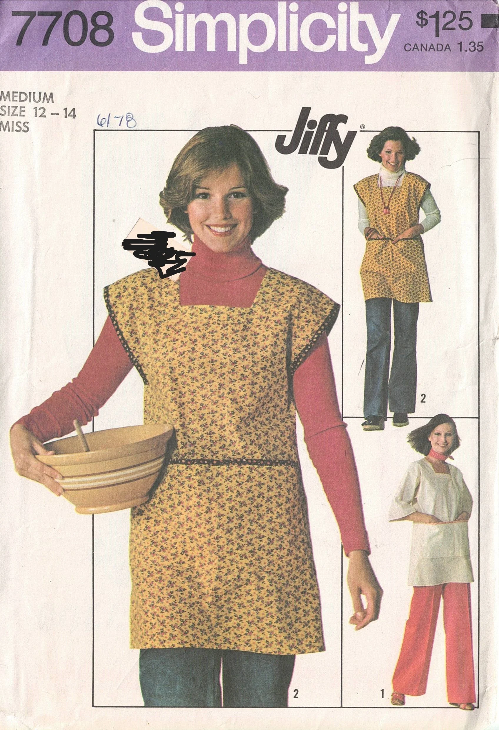 #14 Simplicity 7708 (Adult Size Med.) $30-35 Options: 1, 2 or 3.