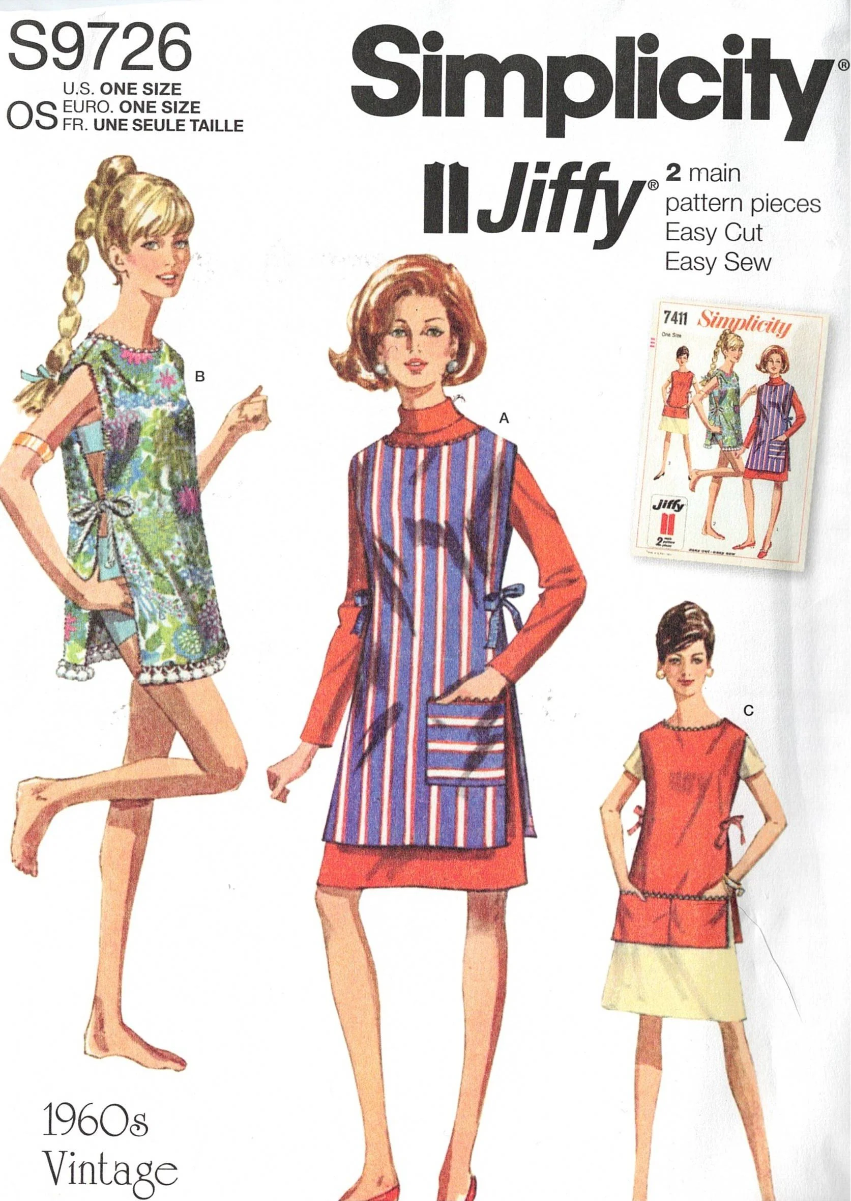 #33 Simplicity S9726 (Adult Size-One size) $30-35 Options: A, B or C.