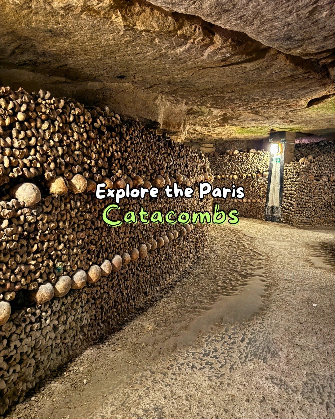 Explore the Catacombs of Paris with me! 💀

Getting to visit the catacombs in Paris was one of our honeymoon highlights.

I'm claustrophobic, but it was such a cool experience to follow the narrow spiral staircase down into the winding paths beneath 