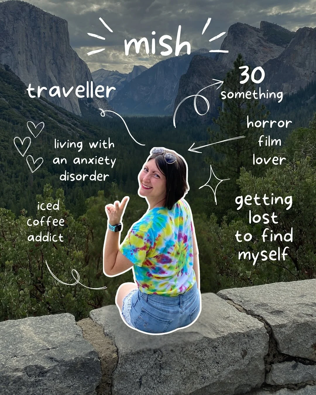 Hiya! My name is Mish, and I&rsquo;m *not* a carefree, full time traveller! I work a very mid 9-5 job with basic vacation day benefits, and a mild anxiety disorder on the side. ✨

All of my travel adventures and recommendations come from that perspec