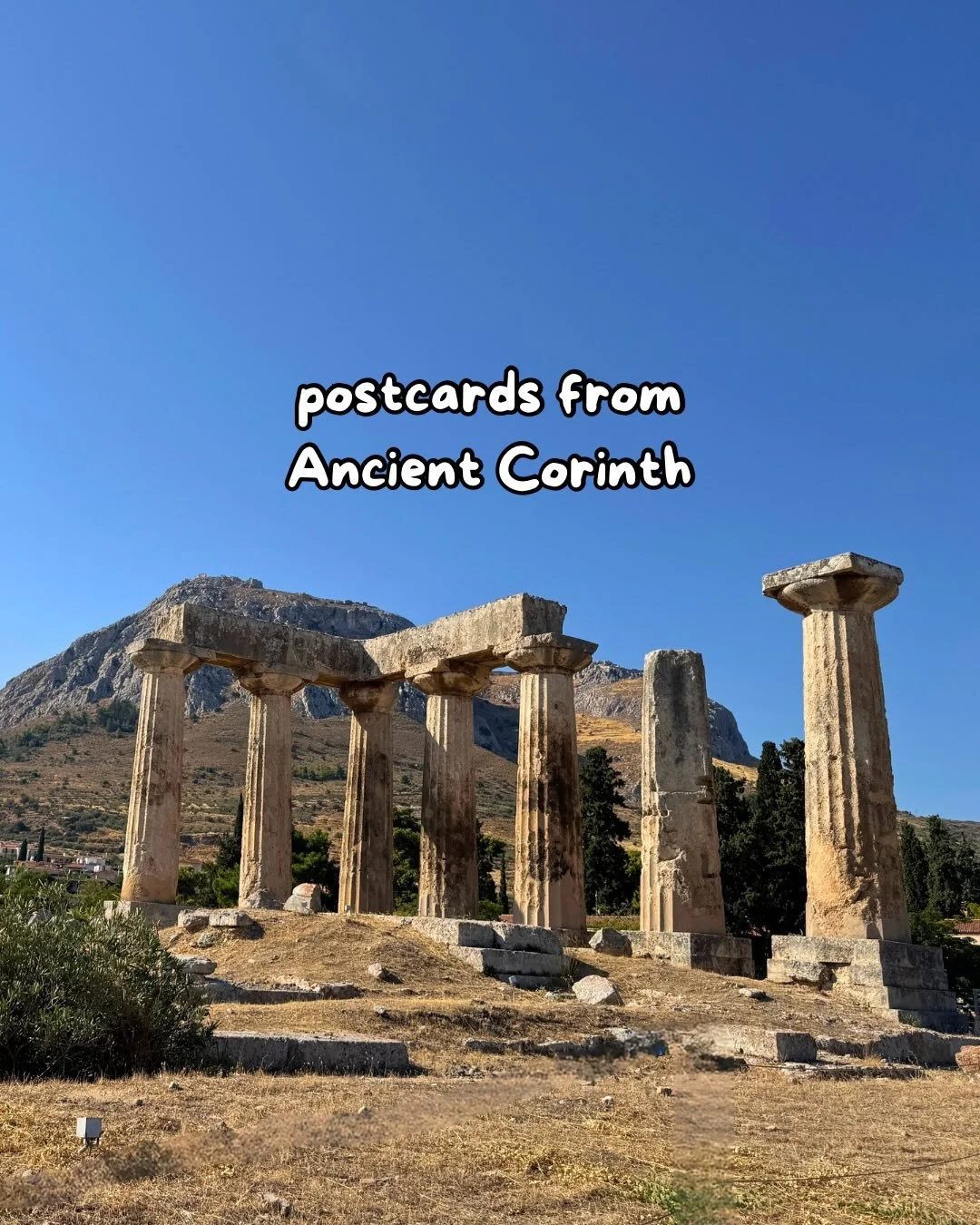 A half-day escape to Ancient Corinth turned out to be exactly the breath of history I didn&rsquo;t know I needed! Just a one hour drive from Athens, it&rsquo;s the perfect mini-adventure &mdash; quiet, powerful, and filled with stories carved into st