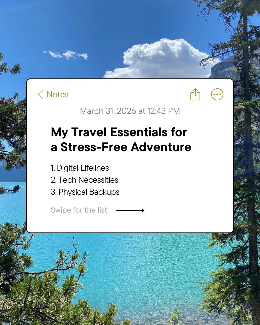 I&rsquo;m not a &ldquo;wing it&rdquo; traveller. I&rsquo;m a &ldquo;prepare so I don&rsquo;t panic&rdquo; traveller. ✈️💼
 
As a solo traveller who lives with anxiety, my confidence doesn&rsquo;t come from being fearless &mdash; it comes from my safe