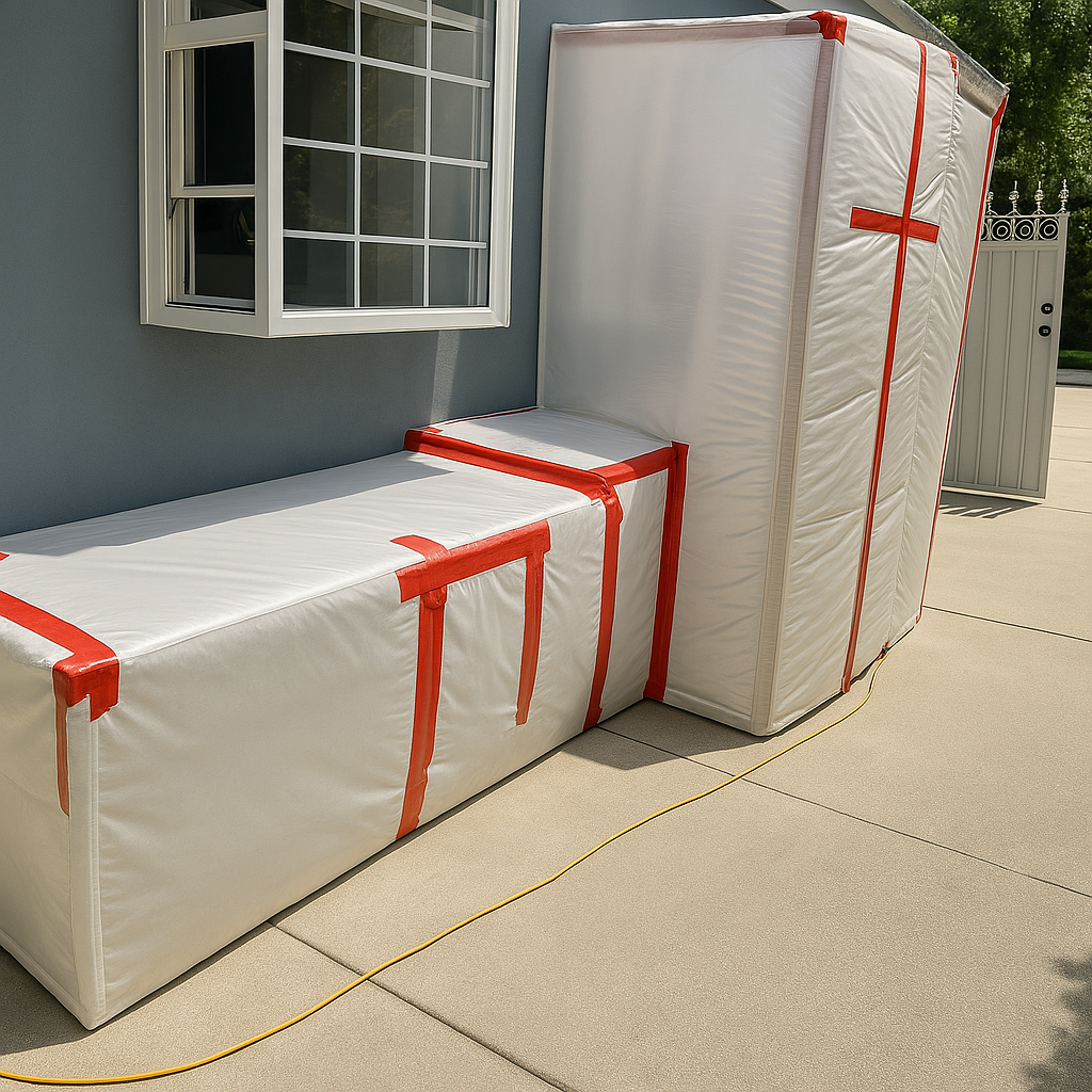 Decontamination chamber in Los Angeles. Residential project.