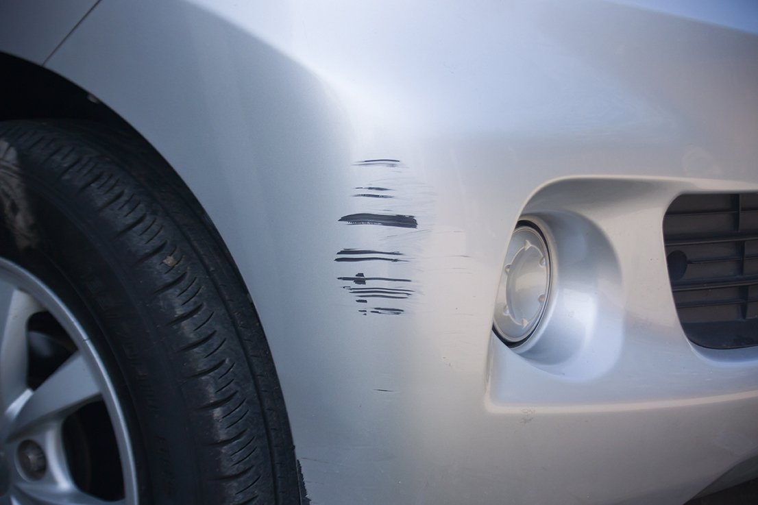 scratch on car bumper