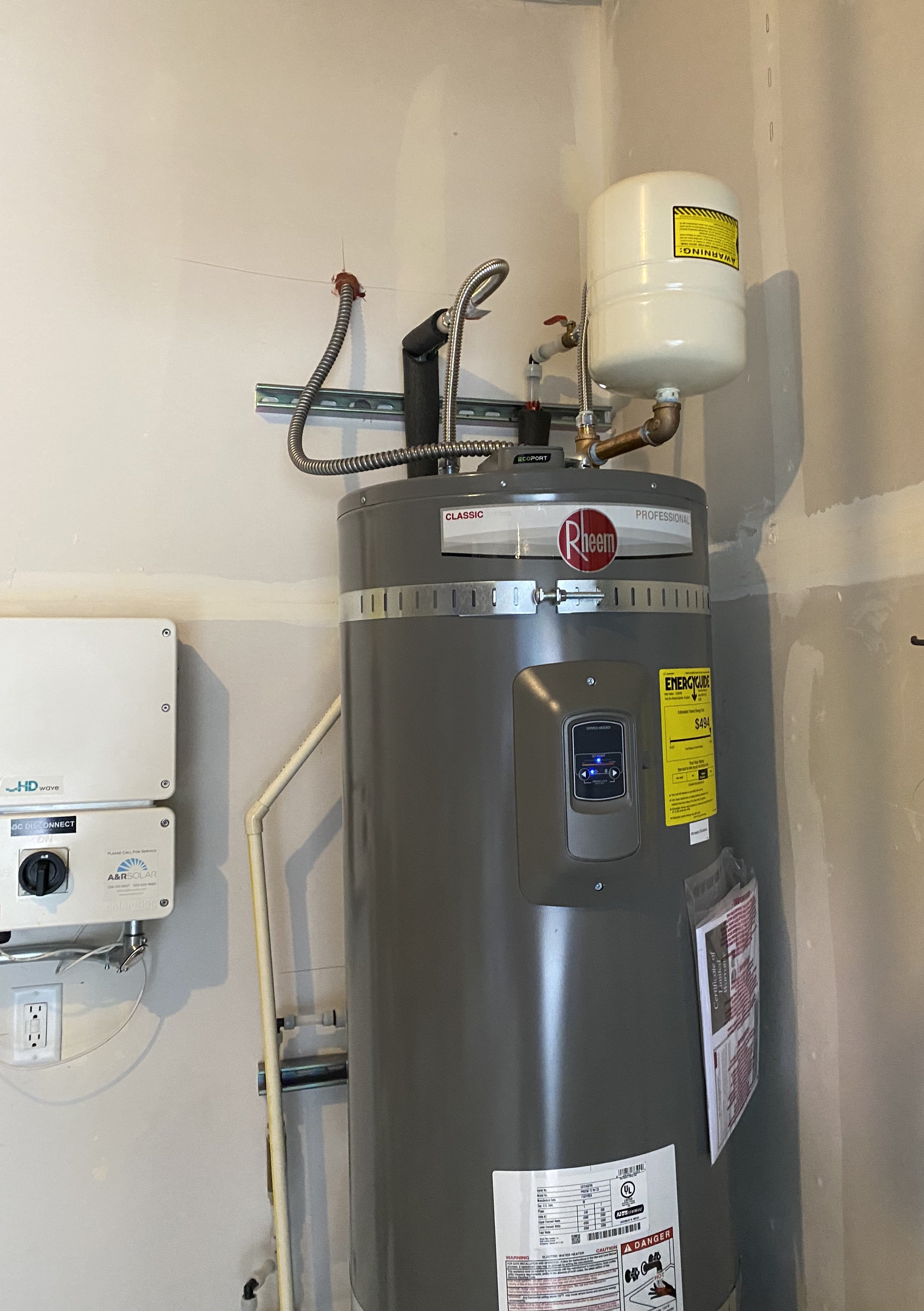 New Water Heater Installation