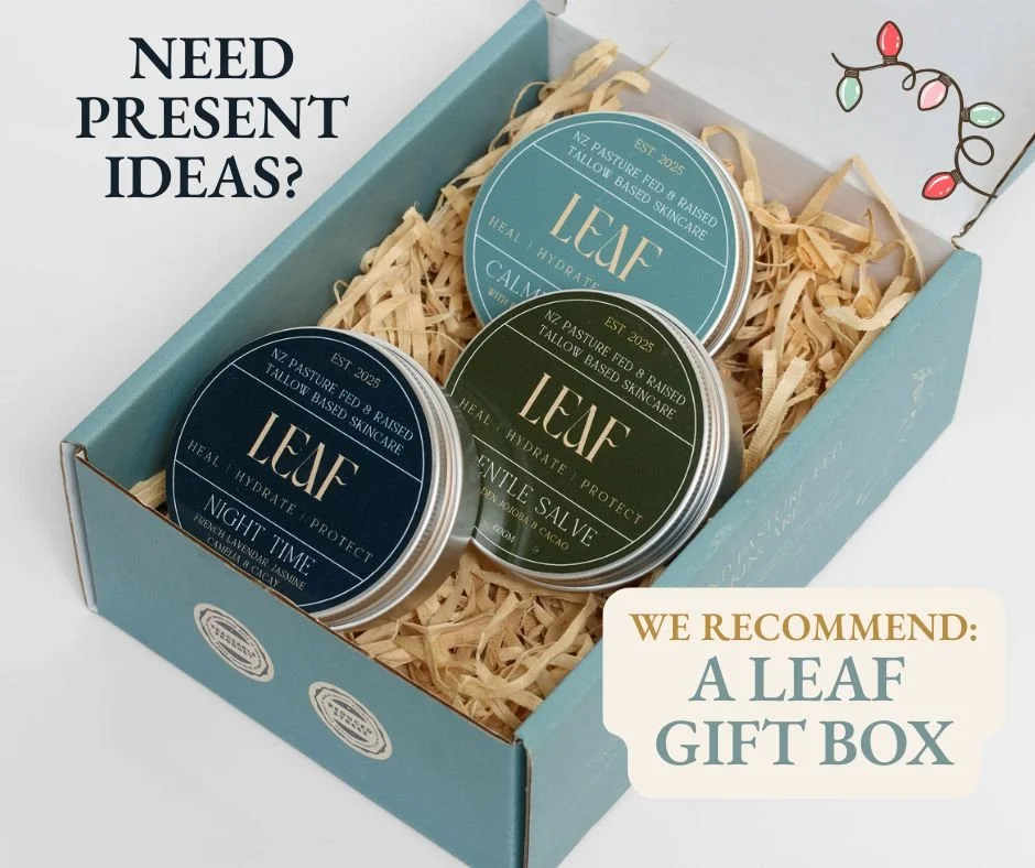 This Christmas, give her the gift of skincare that feels like indulging in a moment of calm.
The 'For Her' Leaf Suet-Tallow skincare bundle is a beautifully curated collection designed to deeply nourish and soften skin. 
Pure and natural ingredients.