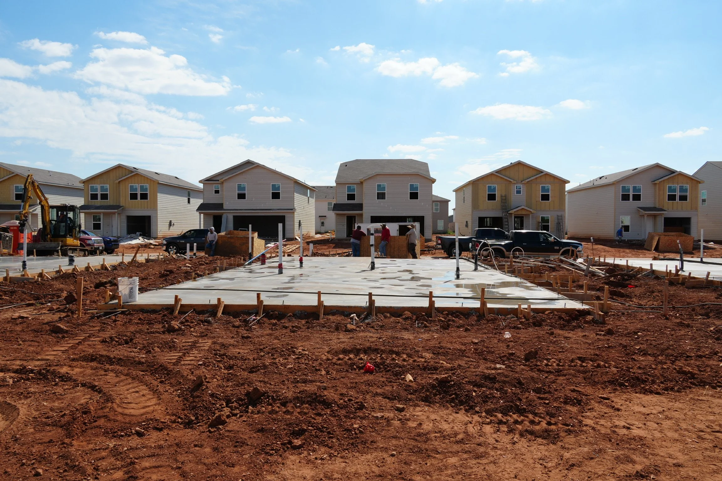 Finished concrete driveways