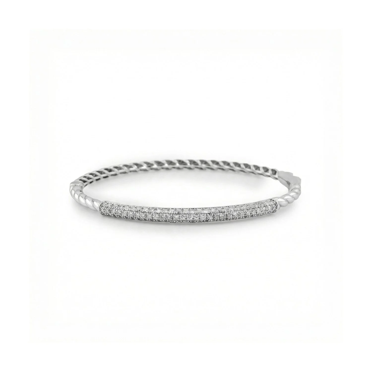 18K White Gold & Diamond Bangle (1.31ct) (9.75g)