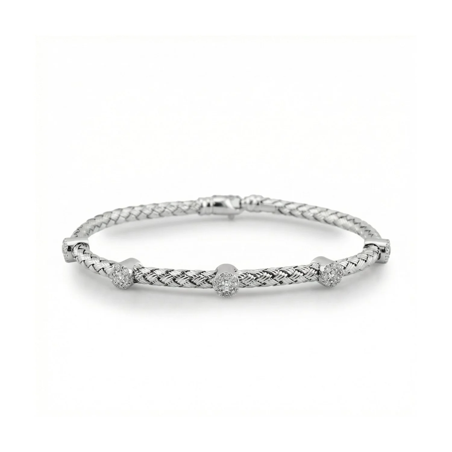 18K White Gold & Diamond Bangle (0.64ct) (11.82g)