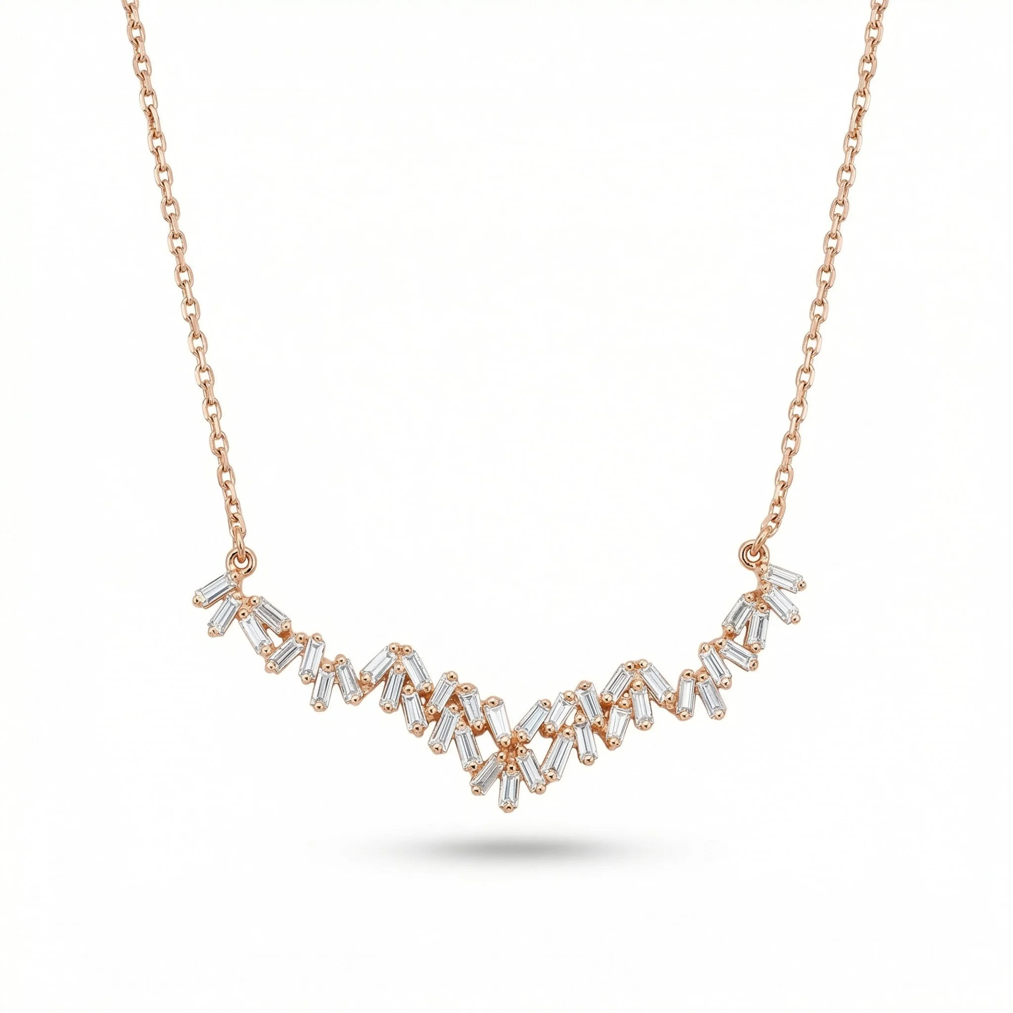 18K Rose Gold & Baguette Diamond Pendant (1.60ct) (6.05g)