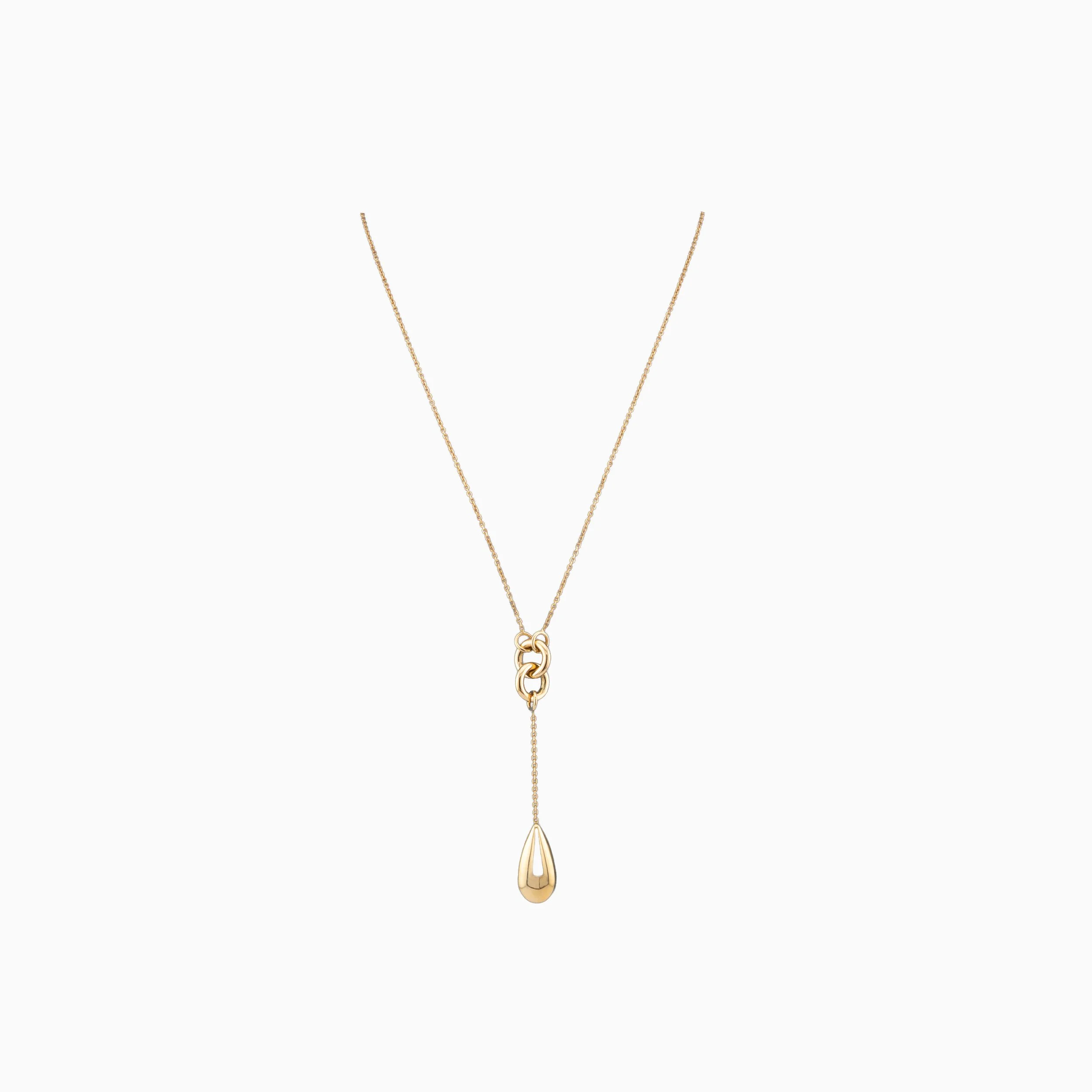 18K Yellow Gold Golden Drop Pendant (4.13g)