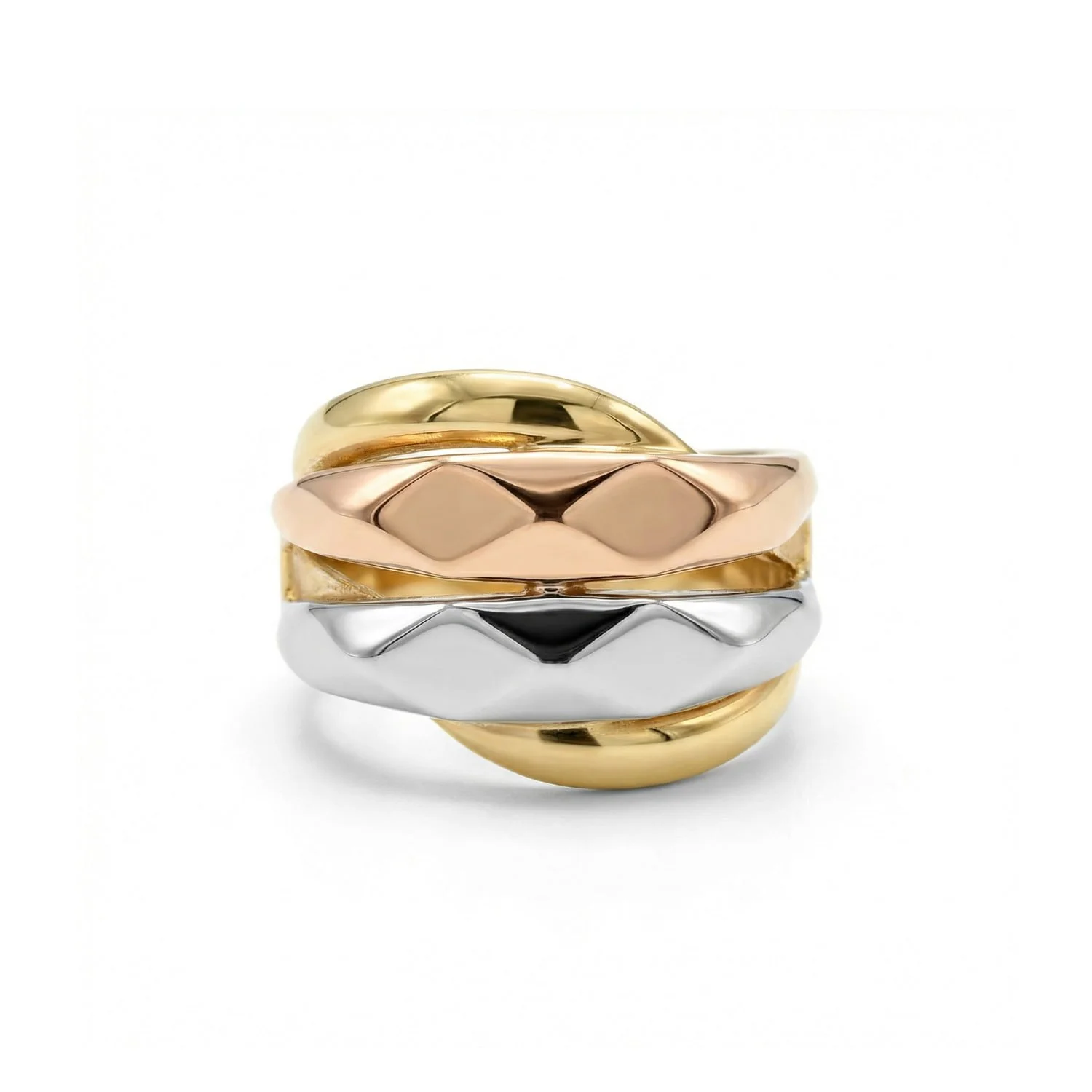 18K Tri-Tone Gold Ring (4.93g)