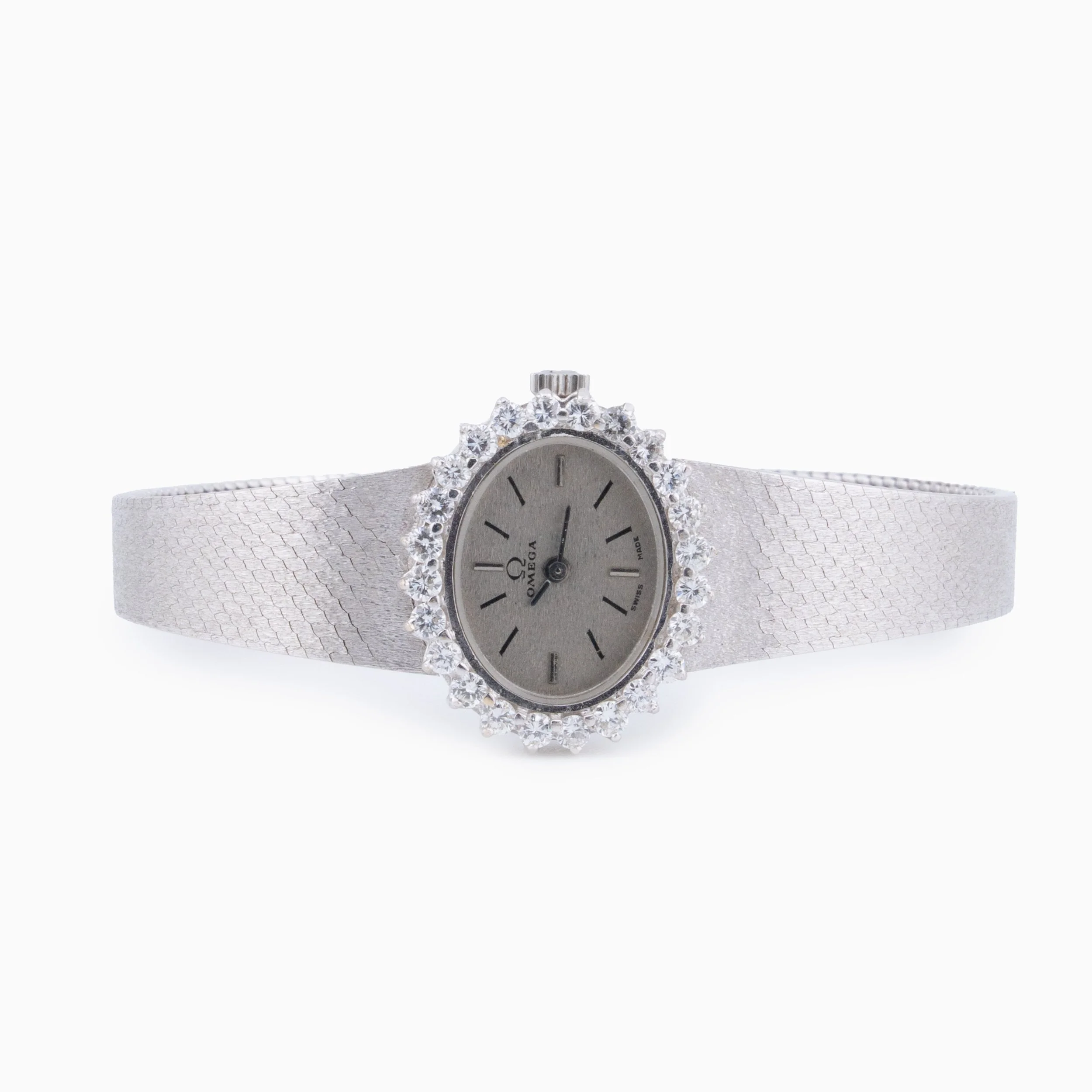 18K White Gold & Diamond Vintage Omega Watch (1.25ct) (42.90g)