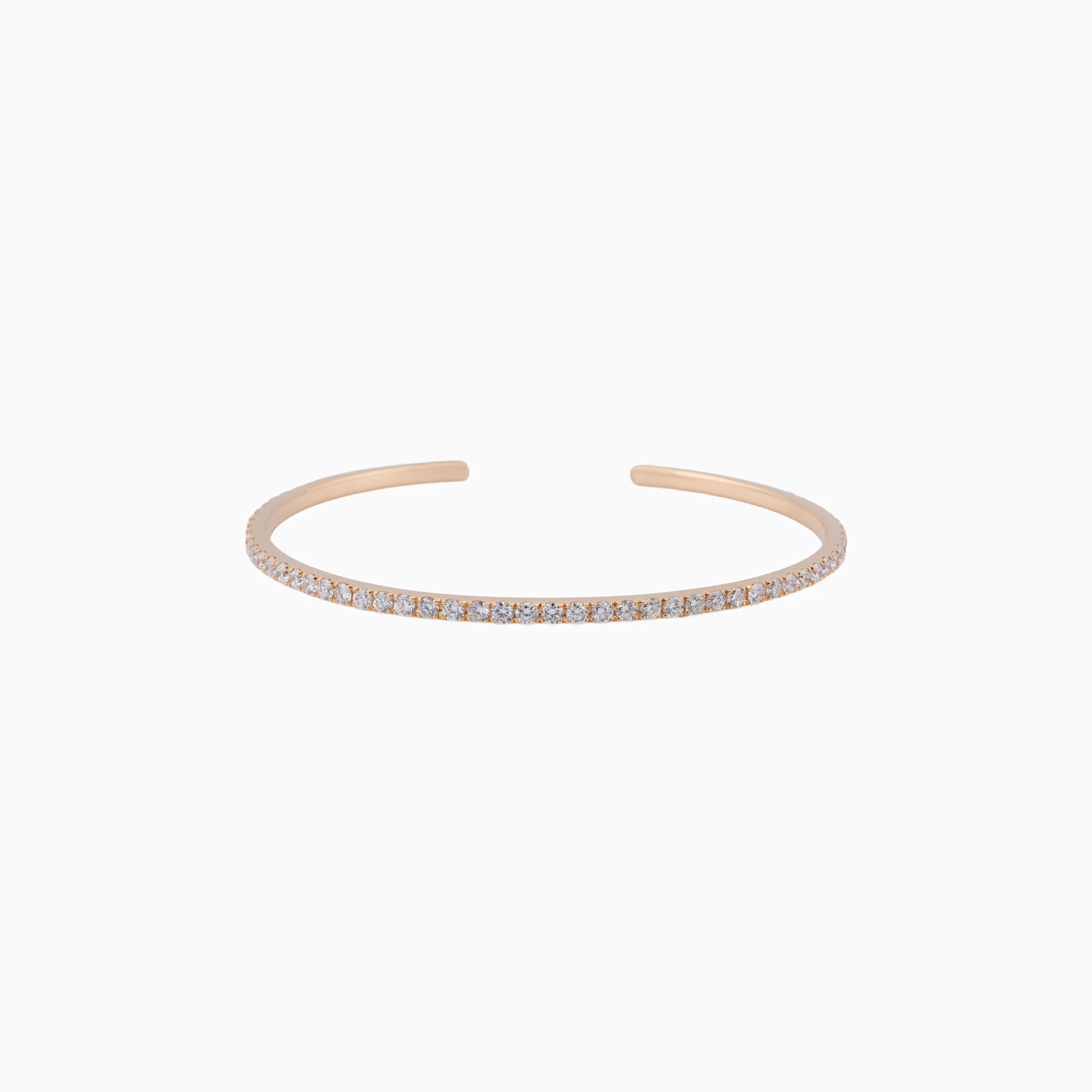 18K Rose Gold & Diamond Cuff Bangle (1.82ct)