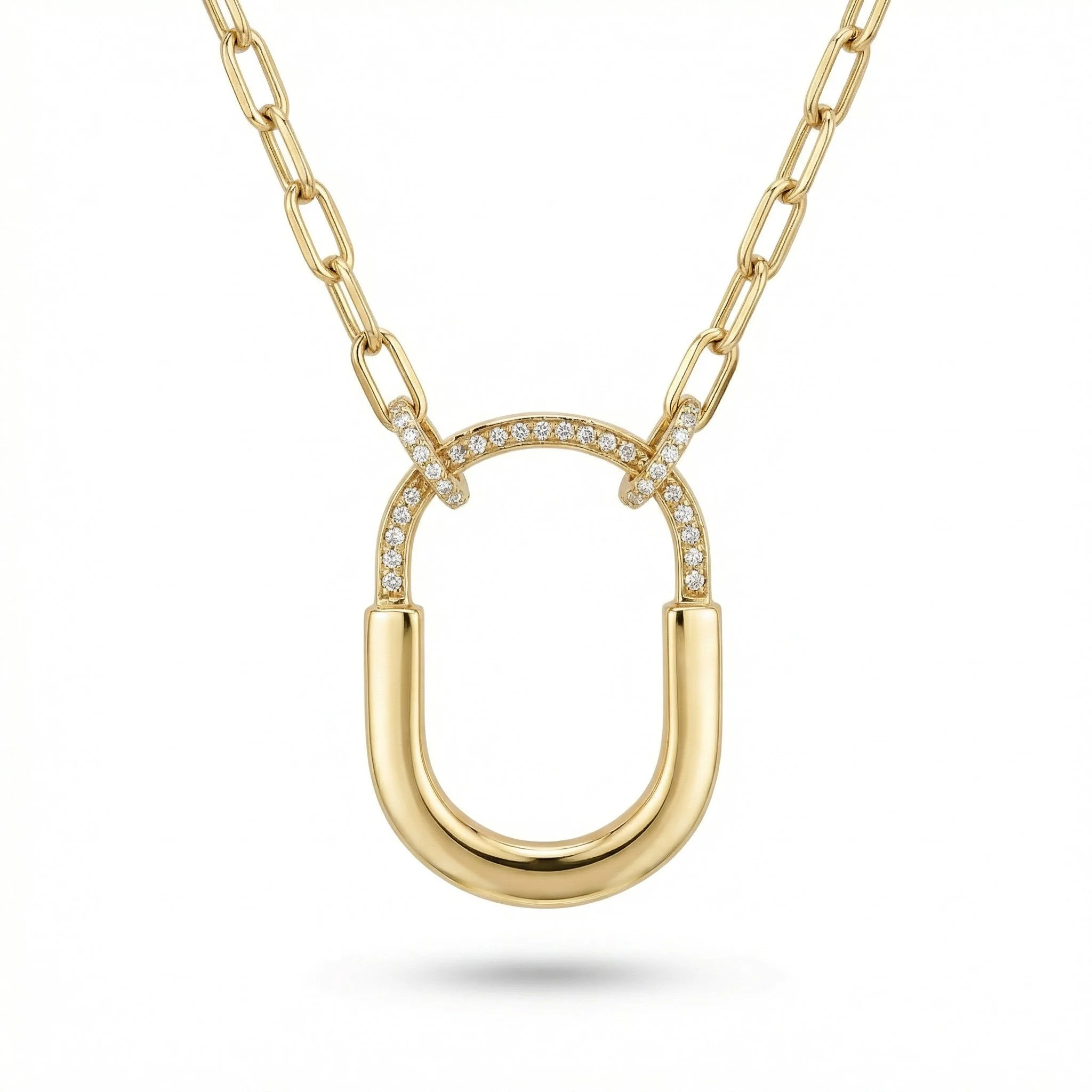 18K Yellow Gold & Diamond Tiffany Pendant (0.20ct) (10.70g)